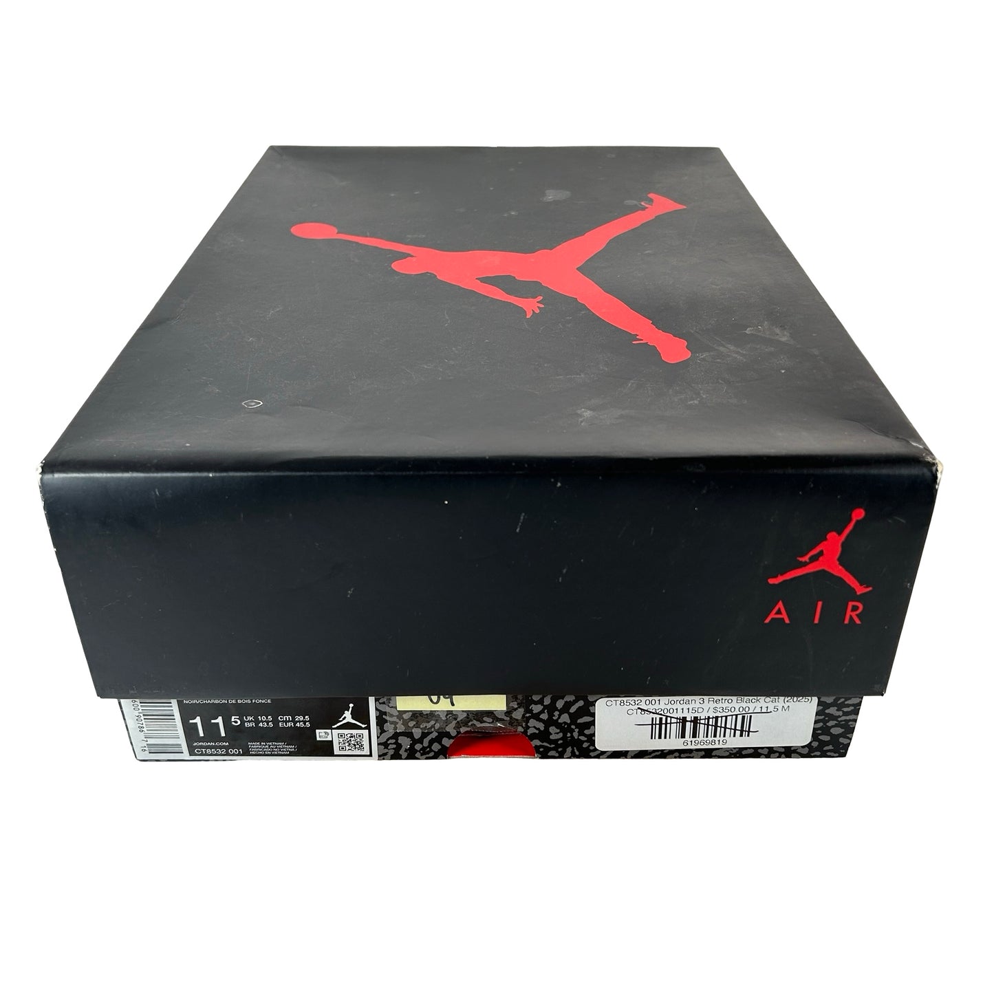 CT8532 001 Jordan 3 Retro Black Cat (2025) [USED] - 11.5 M (Used9)