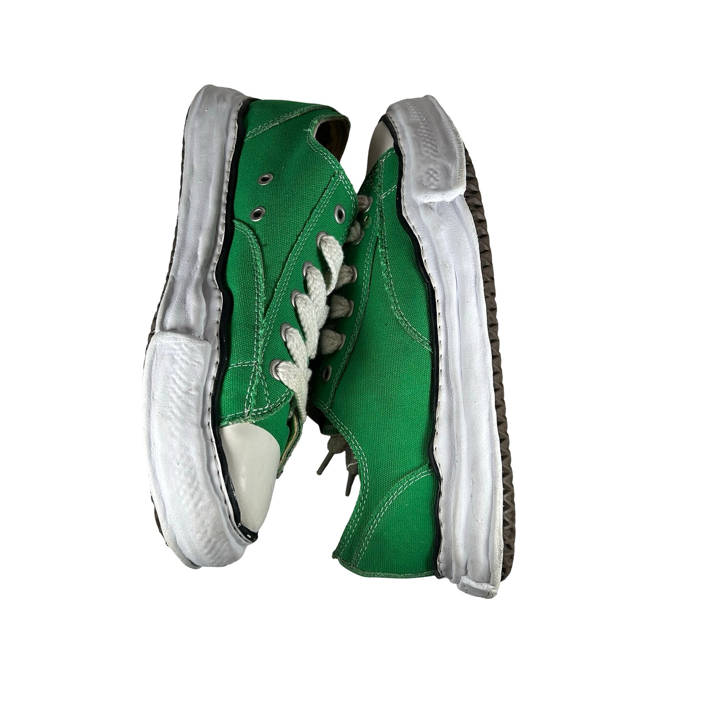 A01FW702 Maison Mihara Yasuhiro Peterson OG Sole Canvas Low Green [USED] - 45 EU (Used)