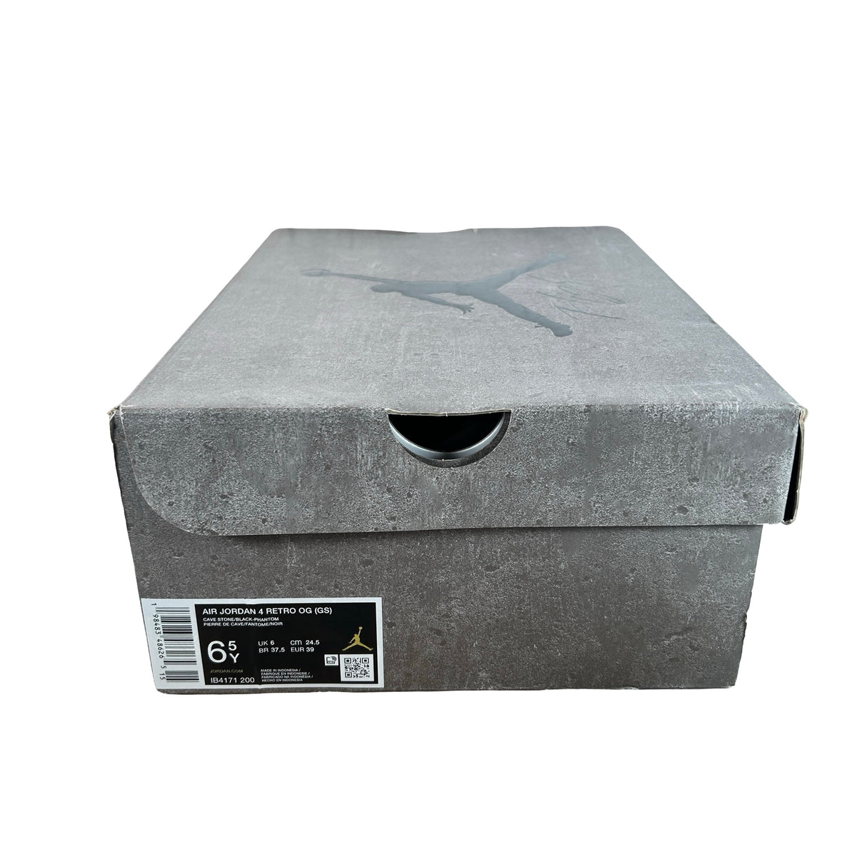 IB4171 200 Jordan 4 Retro OG Cave Stone (GS) [USED] - 6.5 Y (Used)