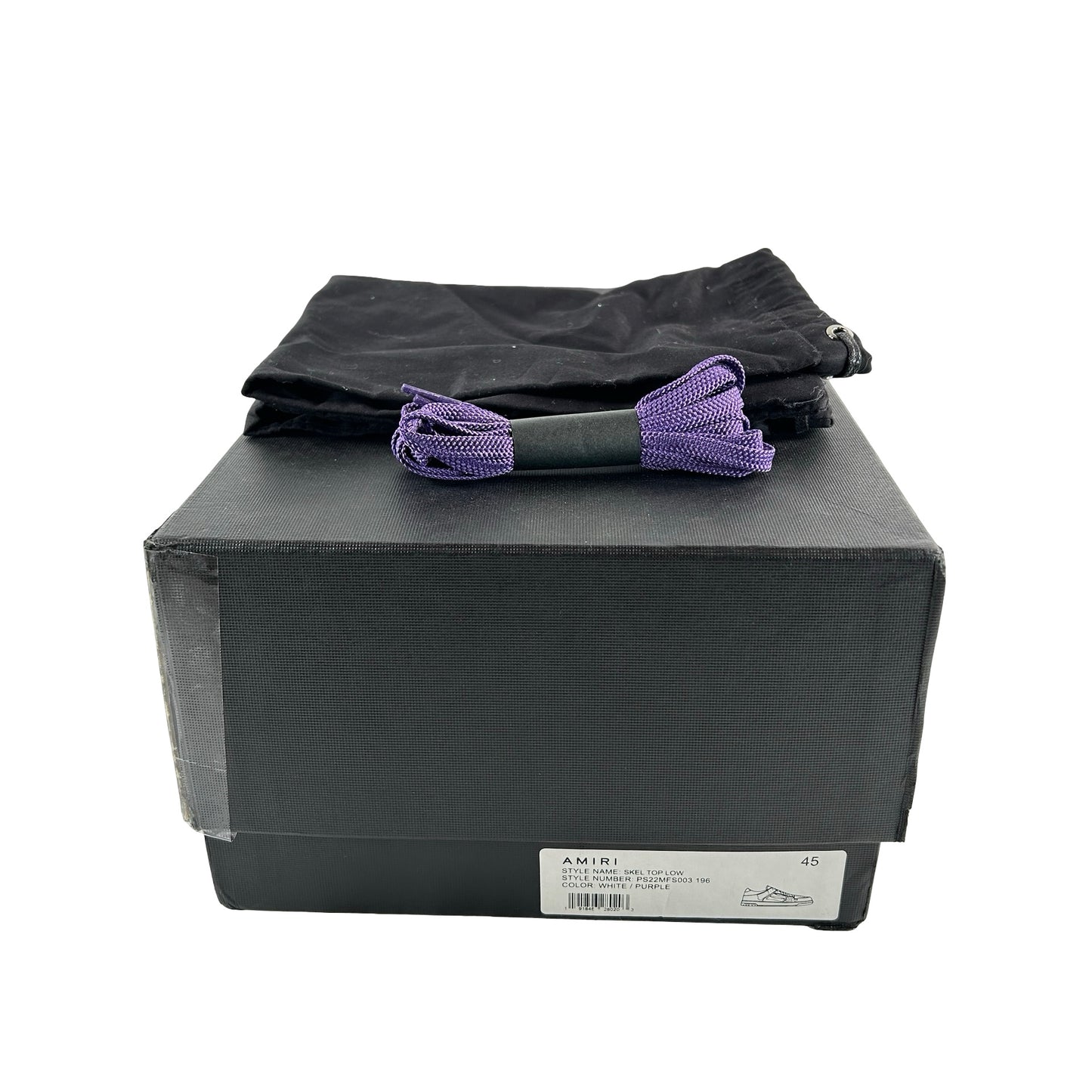PS22MFS003 196 AMIRI Skel Top Low White Purple [USED] - 12 (Used)