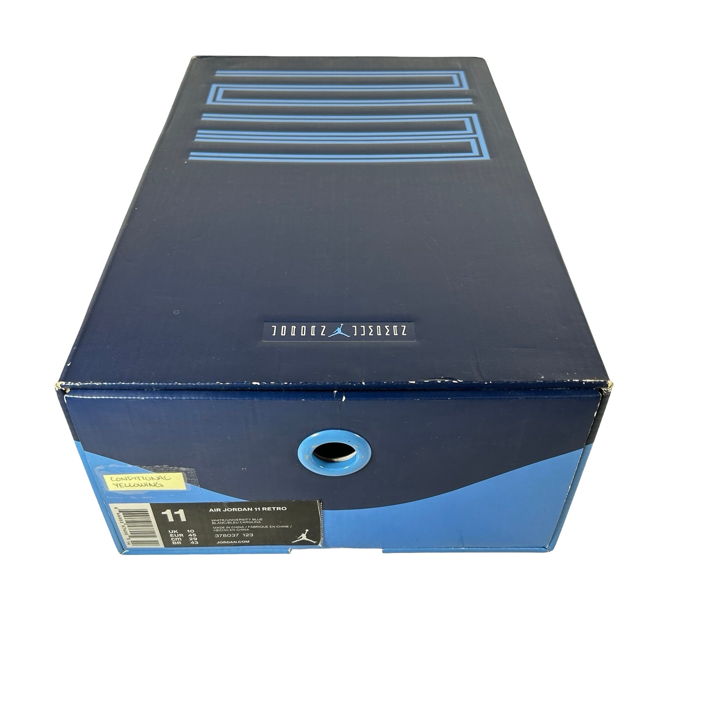 378037 123 Jordan 11 UNC Win Like 82 [CONDITIONAL] - 11 M (Yellowing)