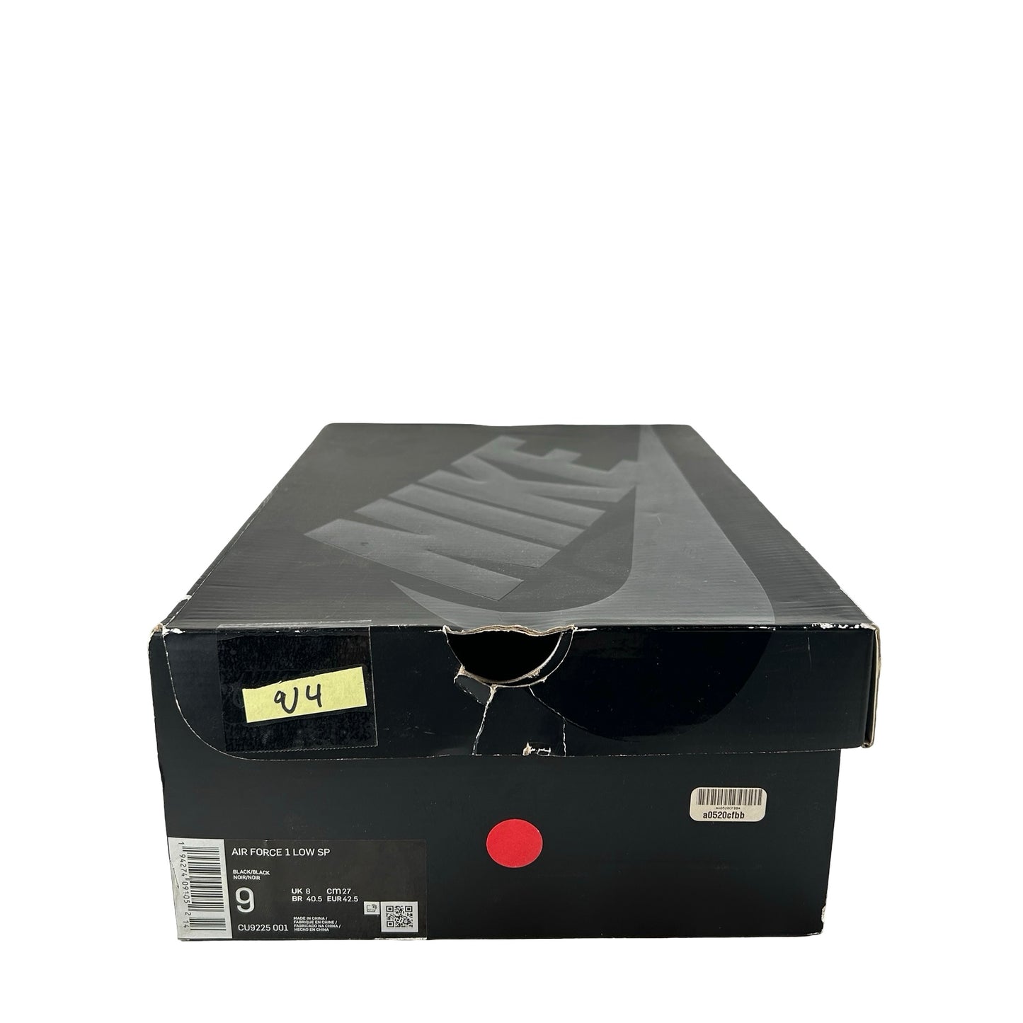 CU9225 001 Air Force 1 Low Supreme Black [USED] - 9 M (Used4)