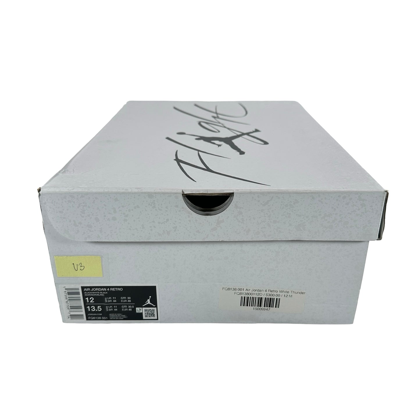 FQ8138 001 Air Jordan 4 Retro White Thunder [USED] - 12 M (Used3)