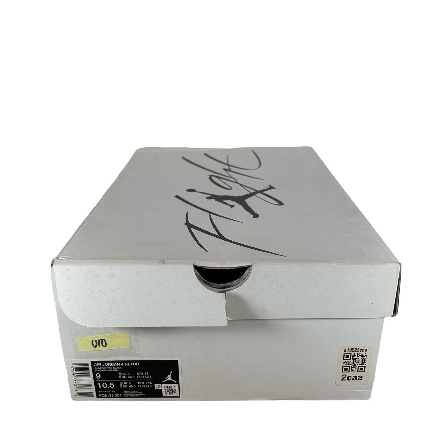 FQ8138 001 Jordan 4 Retro White Thunder [USED] - 9 M (Used10)