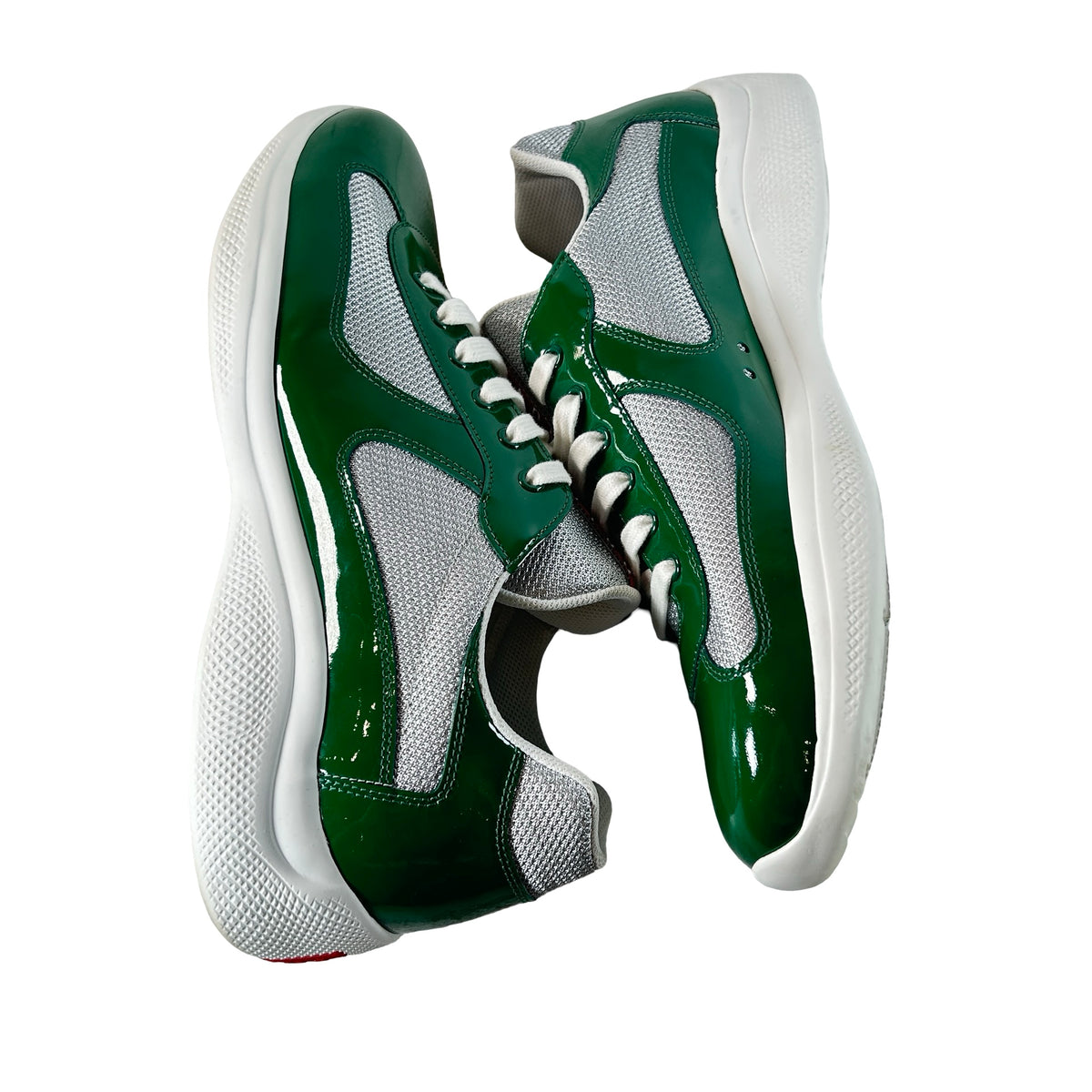 Prada America's Cup Green Silver [USED] - PRADA 12 / 13 US M (Used) (No Box)