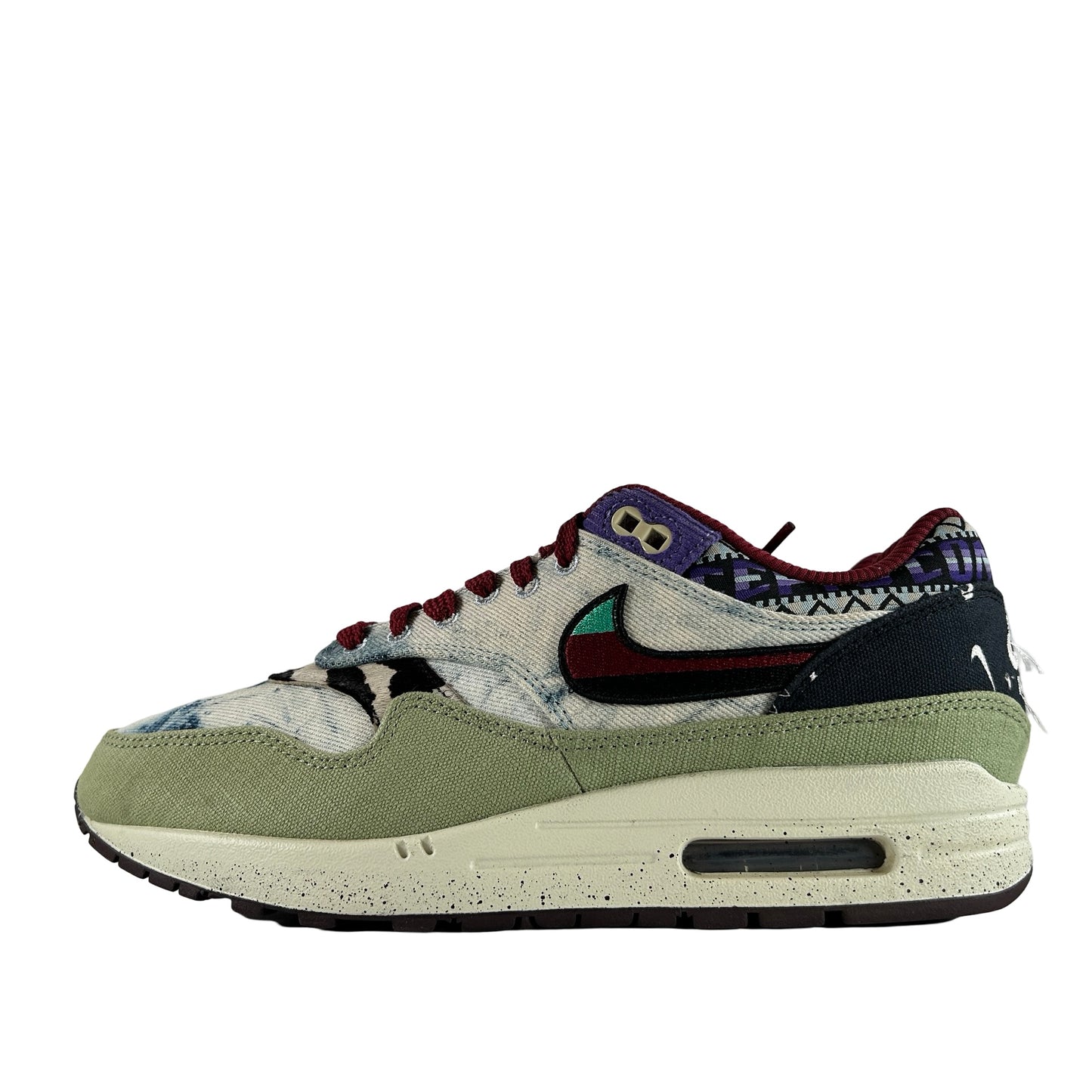 DN1803 300 Nike Air Max 1 Concepts Denim Oliva Lona