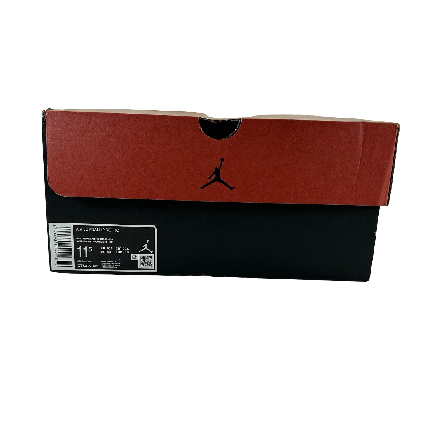 CT8013 005 Jordan 12 Retro Black Dark Concord [USED] - 11.5 M (Used)