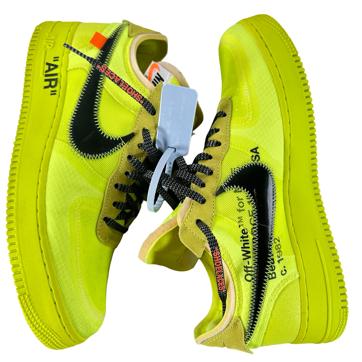 AO4606 700 Nike Air Force 1 Low Off-White Volt [USED] - 11 M (Used)