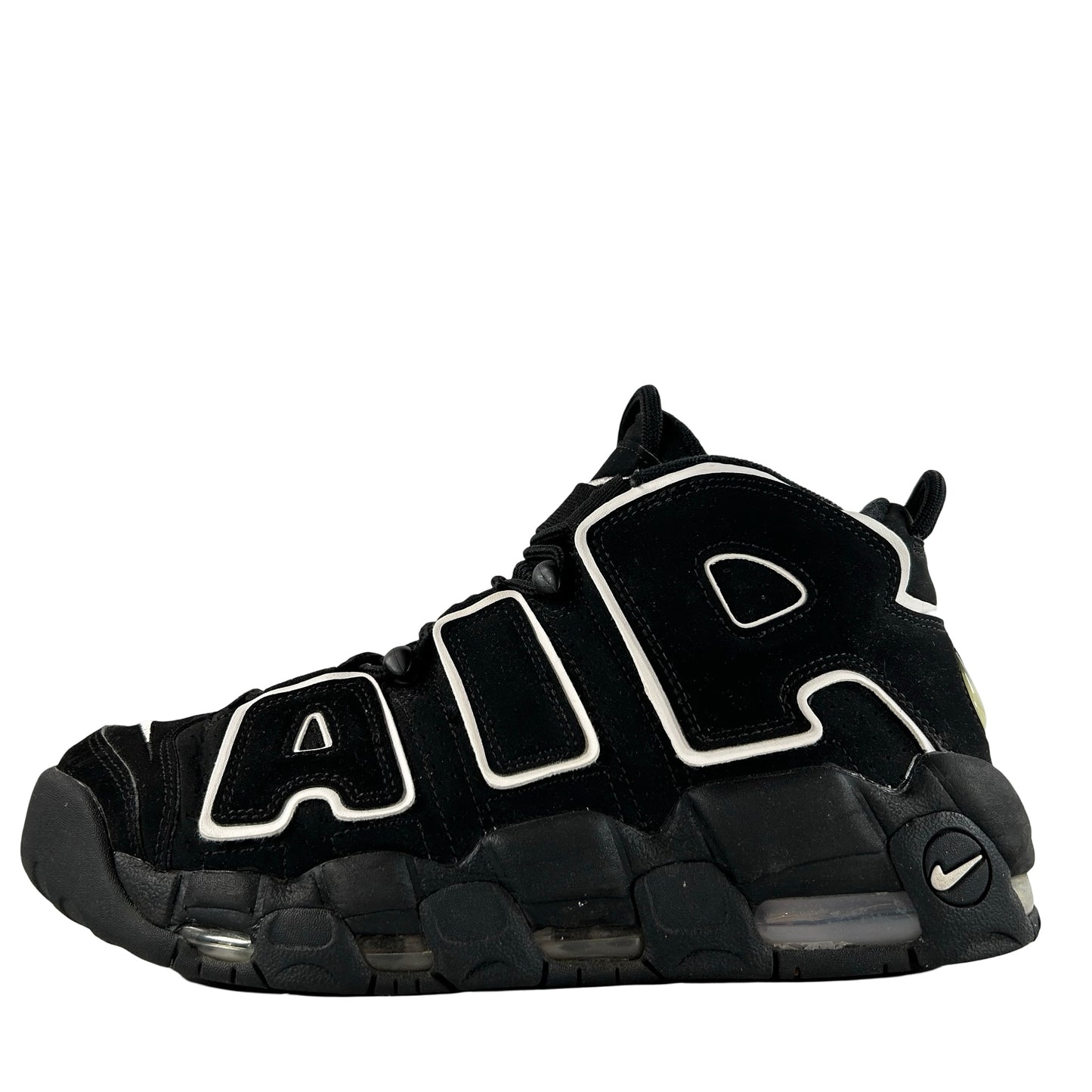 414962 002 Nike Air More Uptempo Black White [USED] - 8 M (Used)