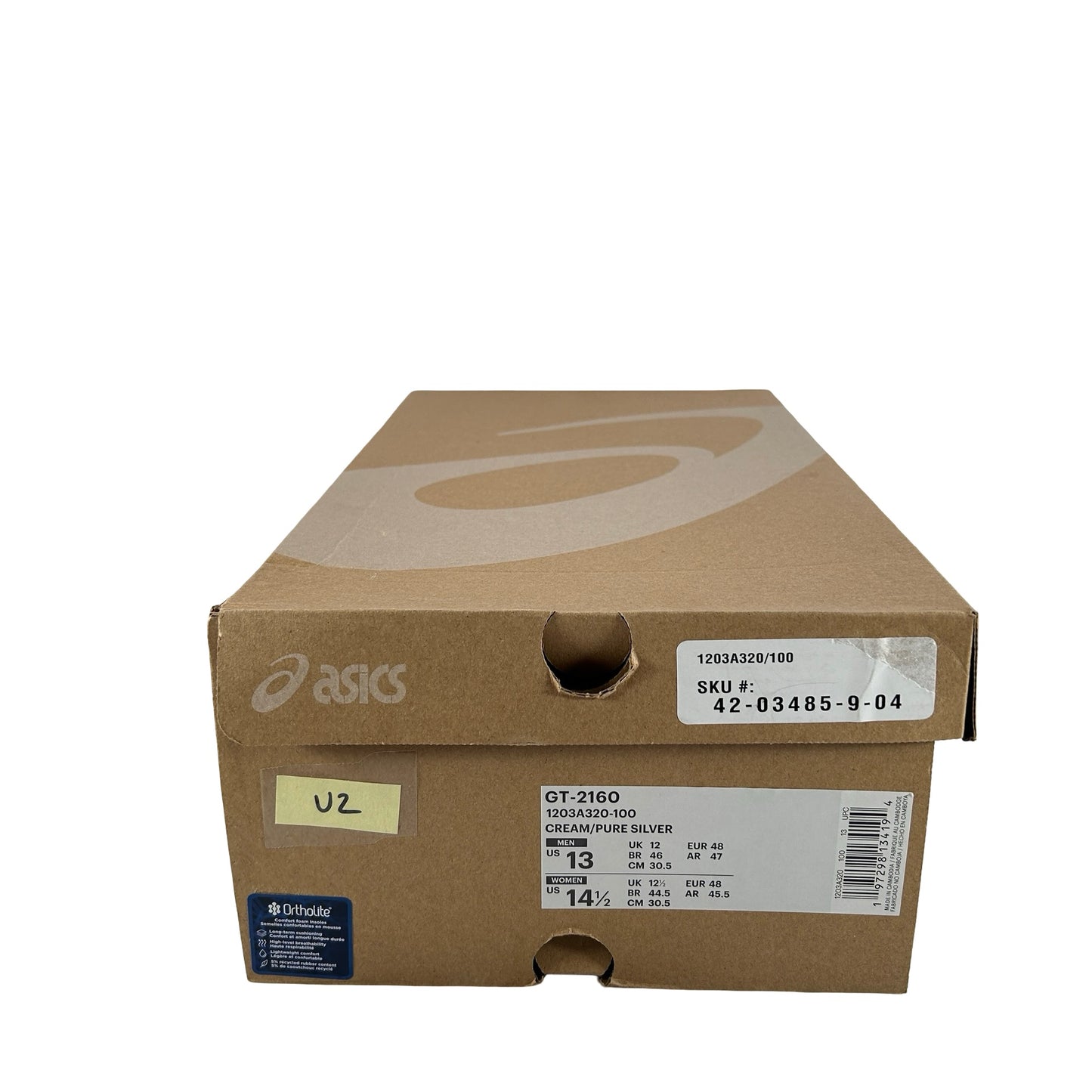 1203A320 100 ASICS GT-2160 Cream Pure Silver Gold [USED] - 13 M (Used2)