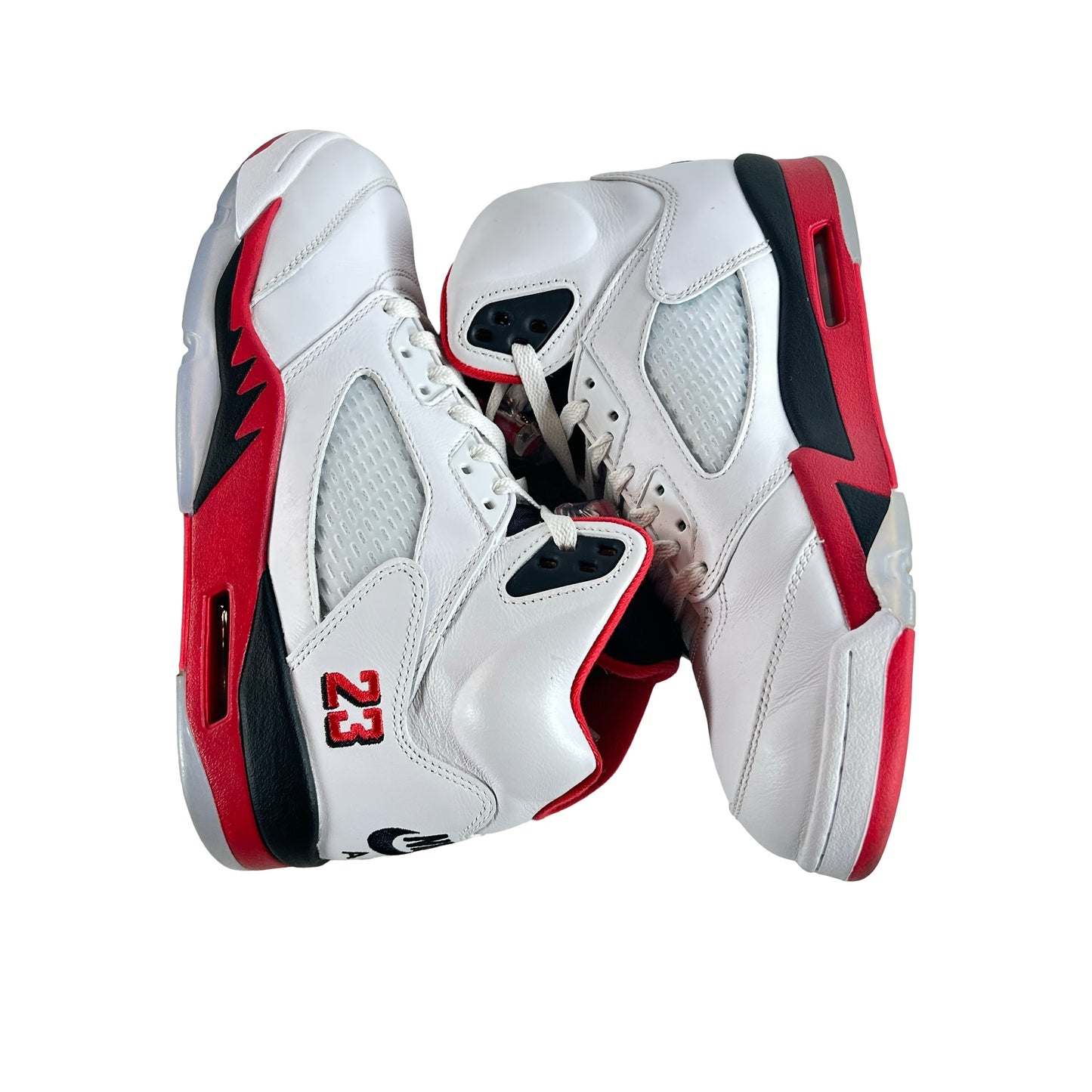 HQ7978 101 Jordan 5 Retro Fire Red Black Tongue (2025) [USED] - 9.5 M (Used4)