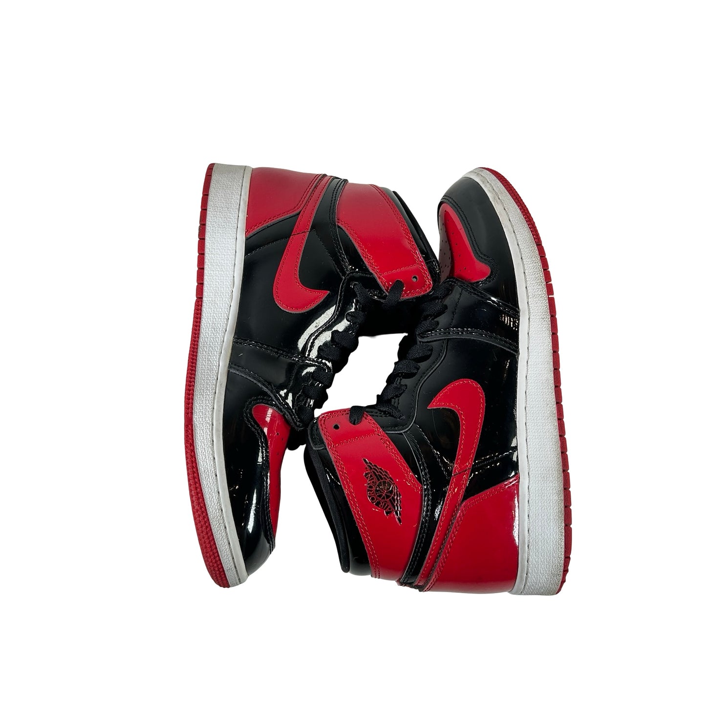 575441 063 Jordan 1 Retro High OG Patent Bred (GS) [USED] - 7 Y (Used2) (No Box2)