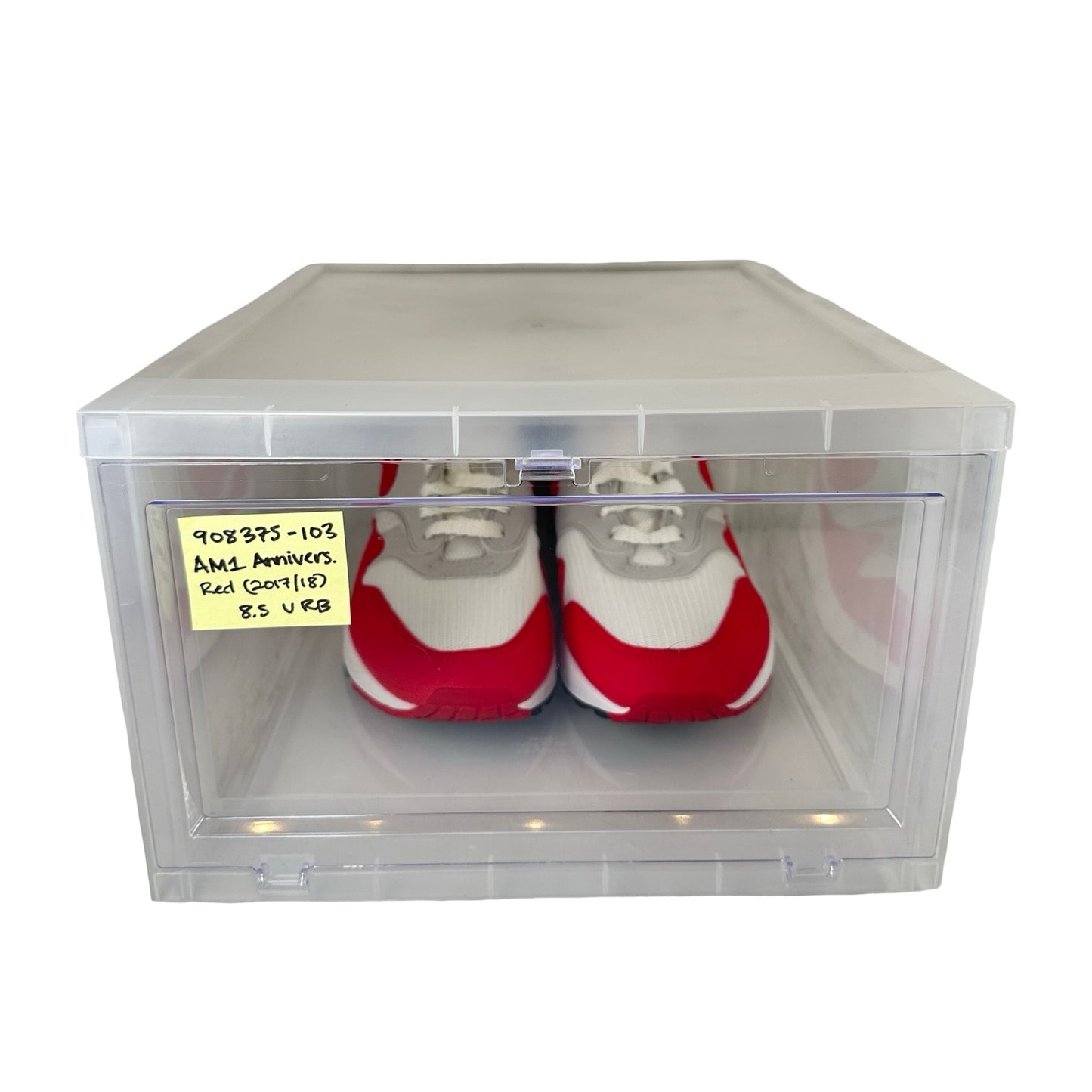 908375 103 Nike Air Max 1 Anniversary Red (2017/2018 Restock Pair) [USED] - 8.5 M (Used) Replace Box)