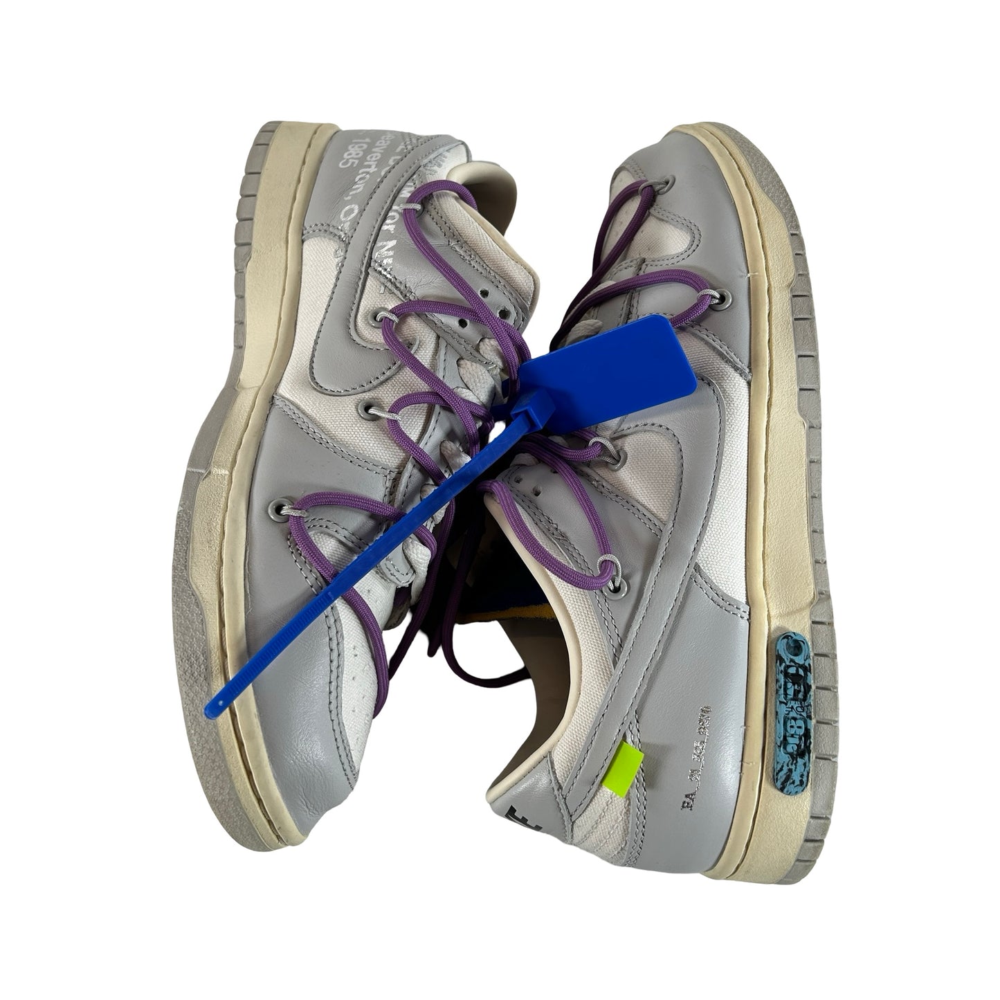 DM1602 107 Nike Dunk Low Off-White Lot 48 [USED] - 10 M (Used) (No Box)