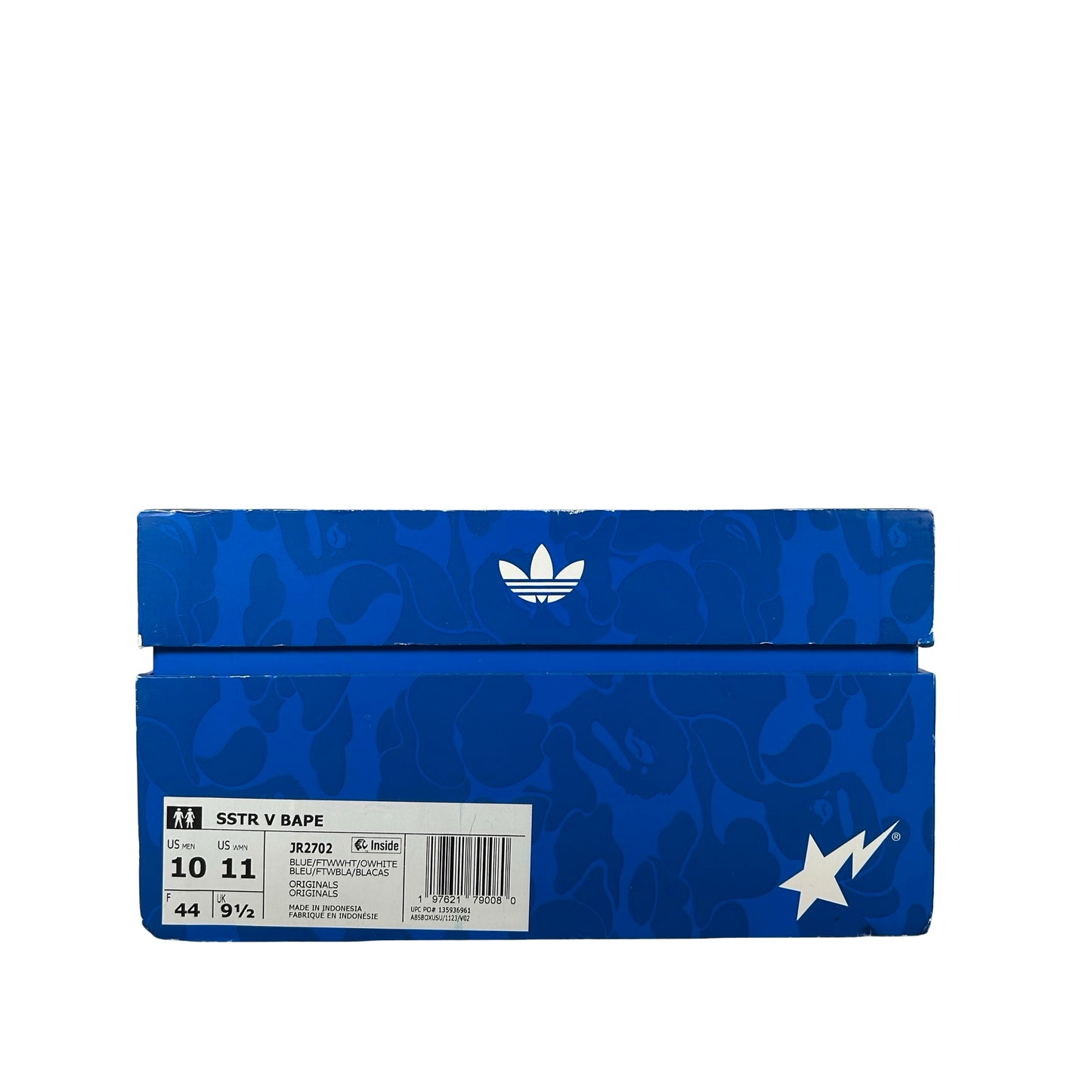 JR2792 adidas Superstar Vintage Bape Blue White [USED] - 10 M (Used)