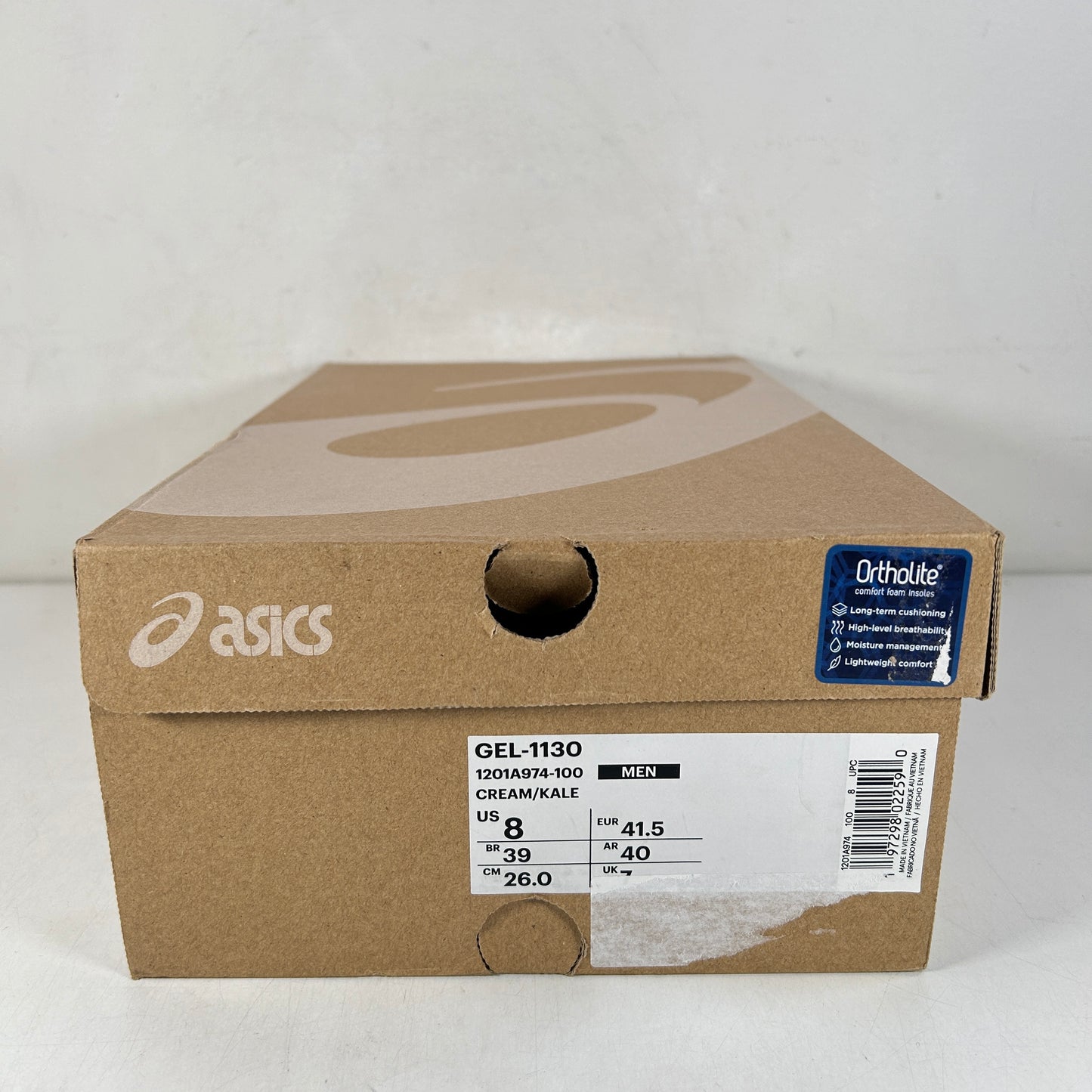 1201A974 100 ASICS Gel-1130 Cream Kale [USED] - 8 M (Used)