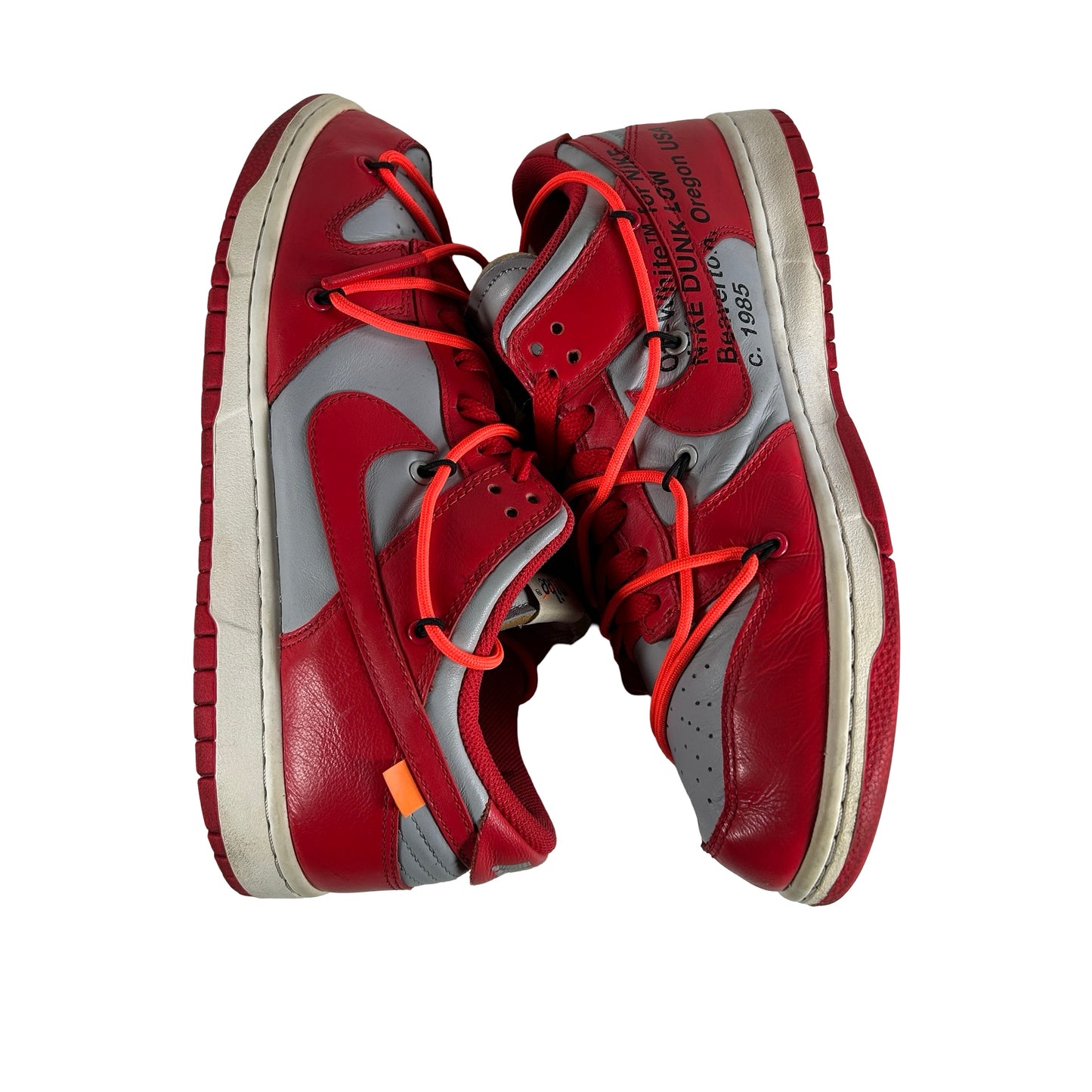 CT0856 600 Nike Dunk Low Off-White University Red [USED] - 10 M (Used3)