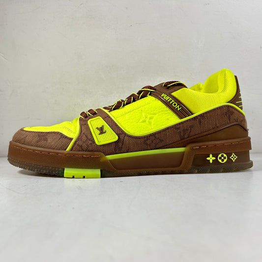 1A8Z6E Louis Vuitton Trainer Yellow Brown - LV 7 (Used) (No Box)