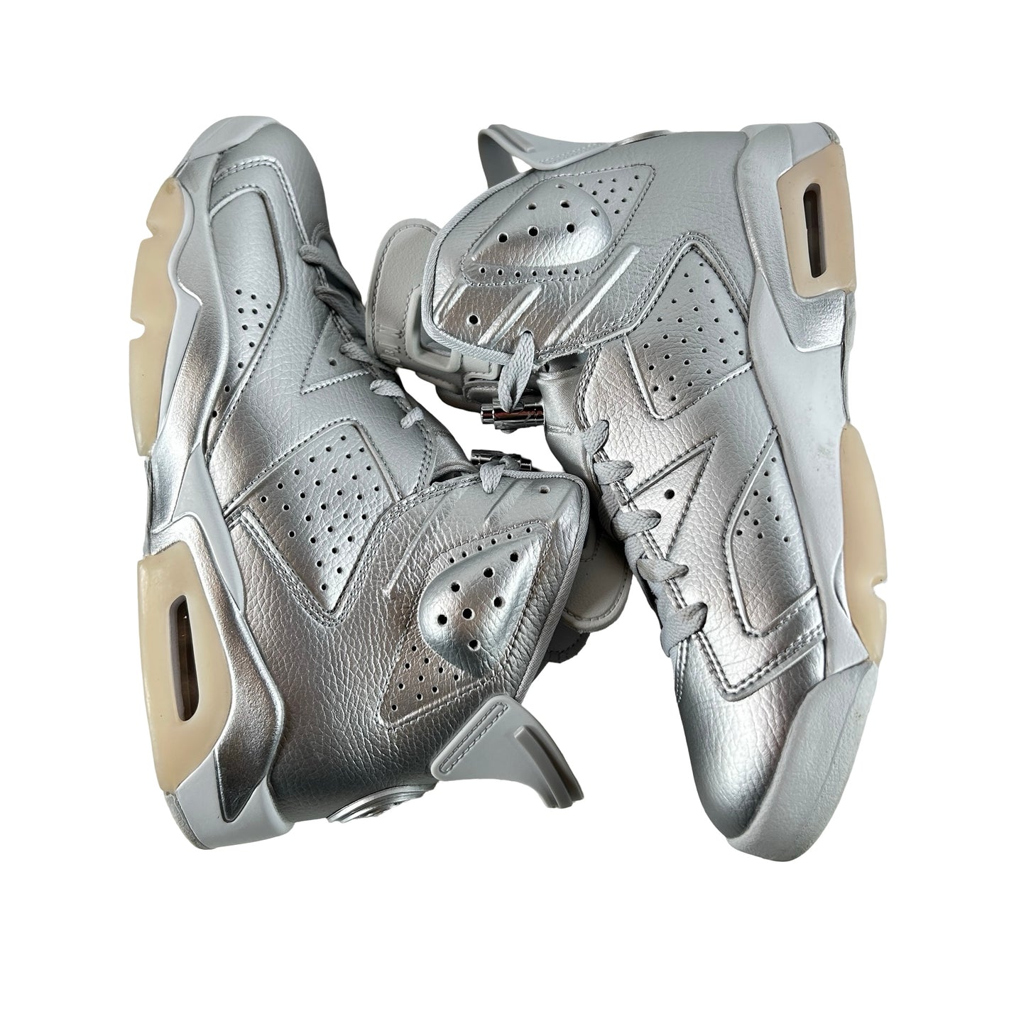 IQ5135 001 Jordan 6 Retro PSG Paris Saint-Germain Silver [USED] - 8 M (Used)