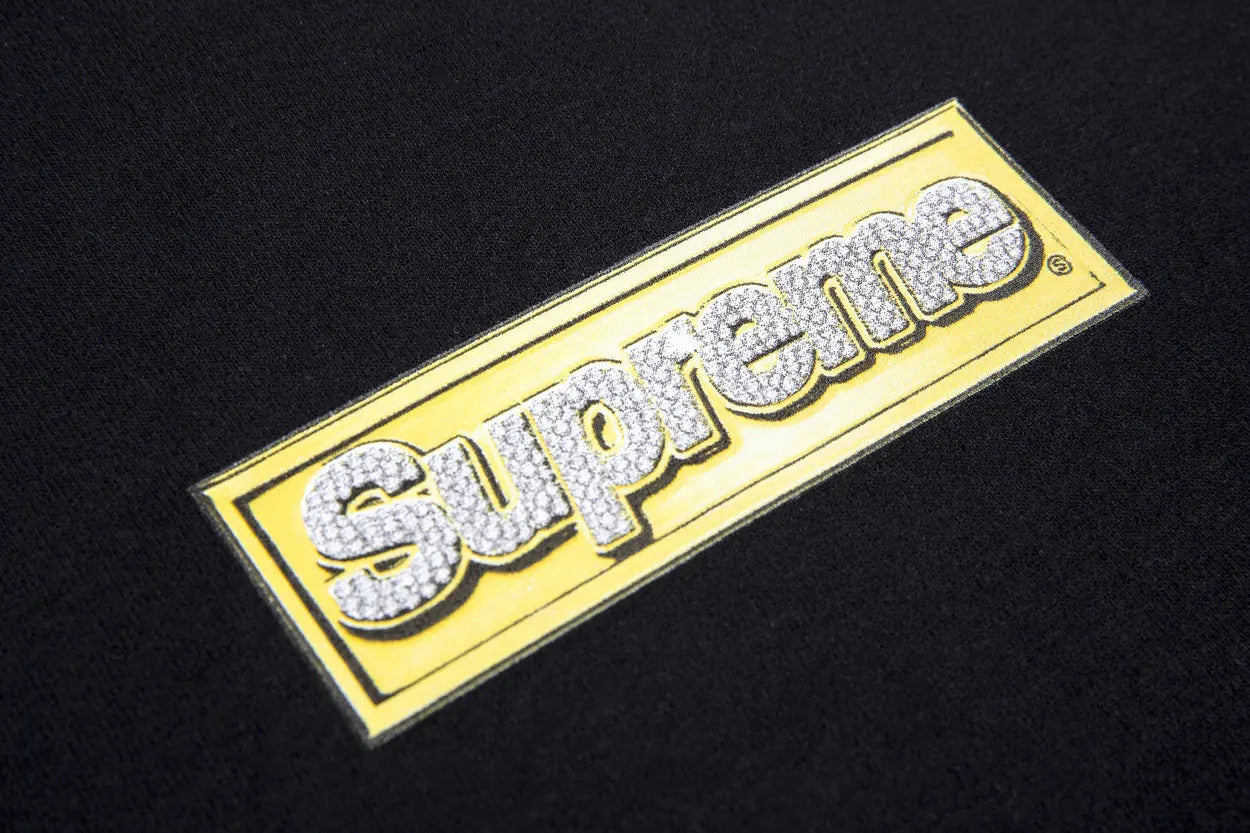 Supreme Bling Box Logo Hooded Sweatshirt Black [USED] - M (Used)