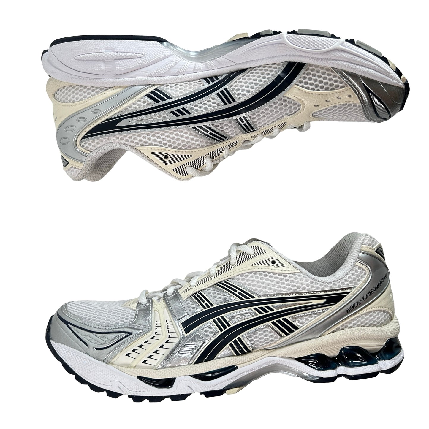 1202A956 109 ASICS Gel-Kayano 14 White Midnight (Women's) [USED] - 12 W / 10.5 M (Used)