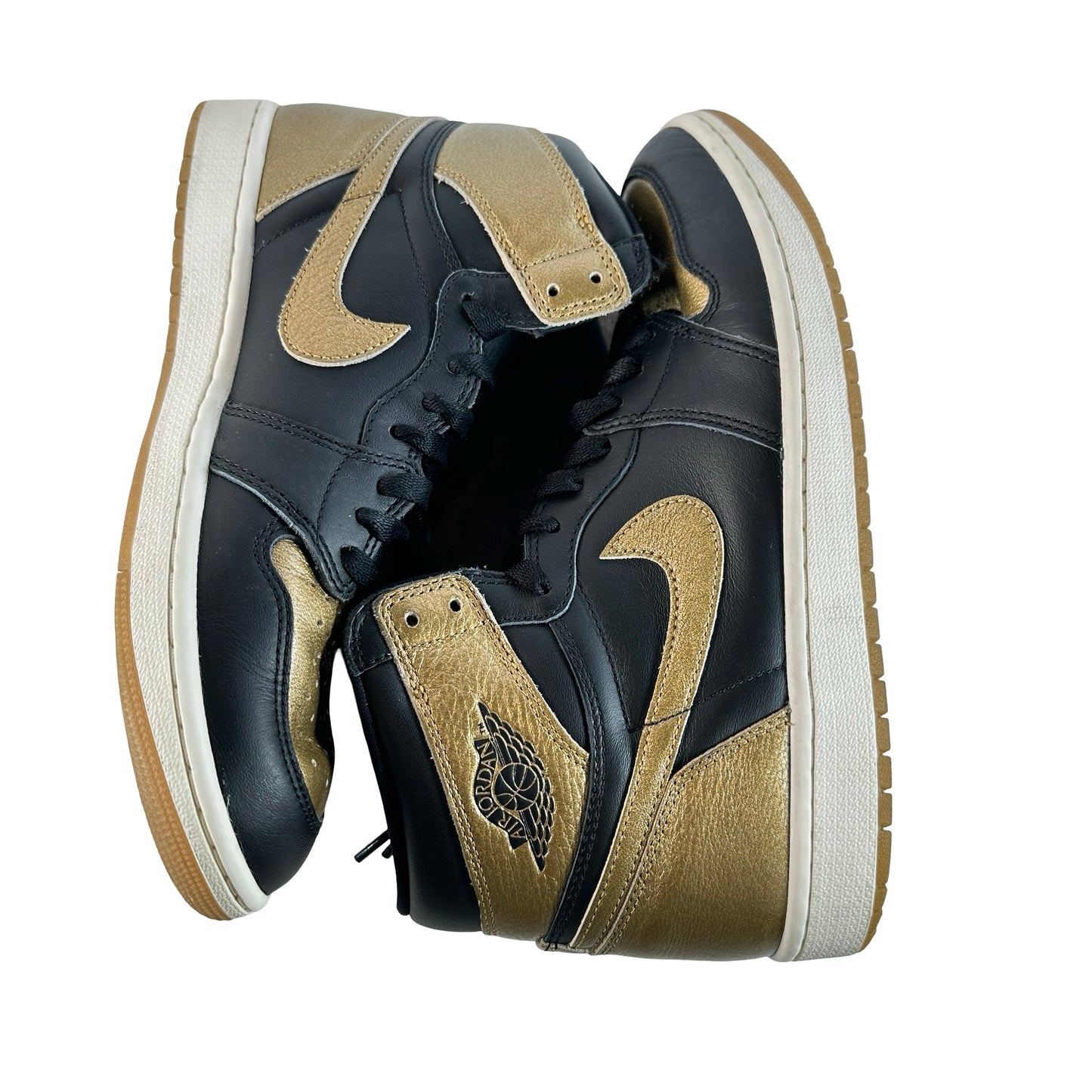DZ5485 071 Air Jordan 1 Retro High OG Black Metallic Gold [USED] - 10 M (Used)