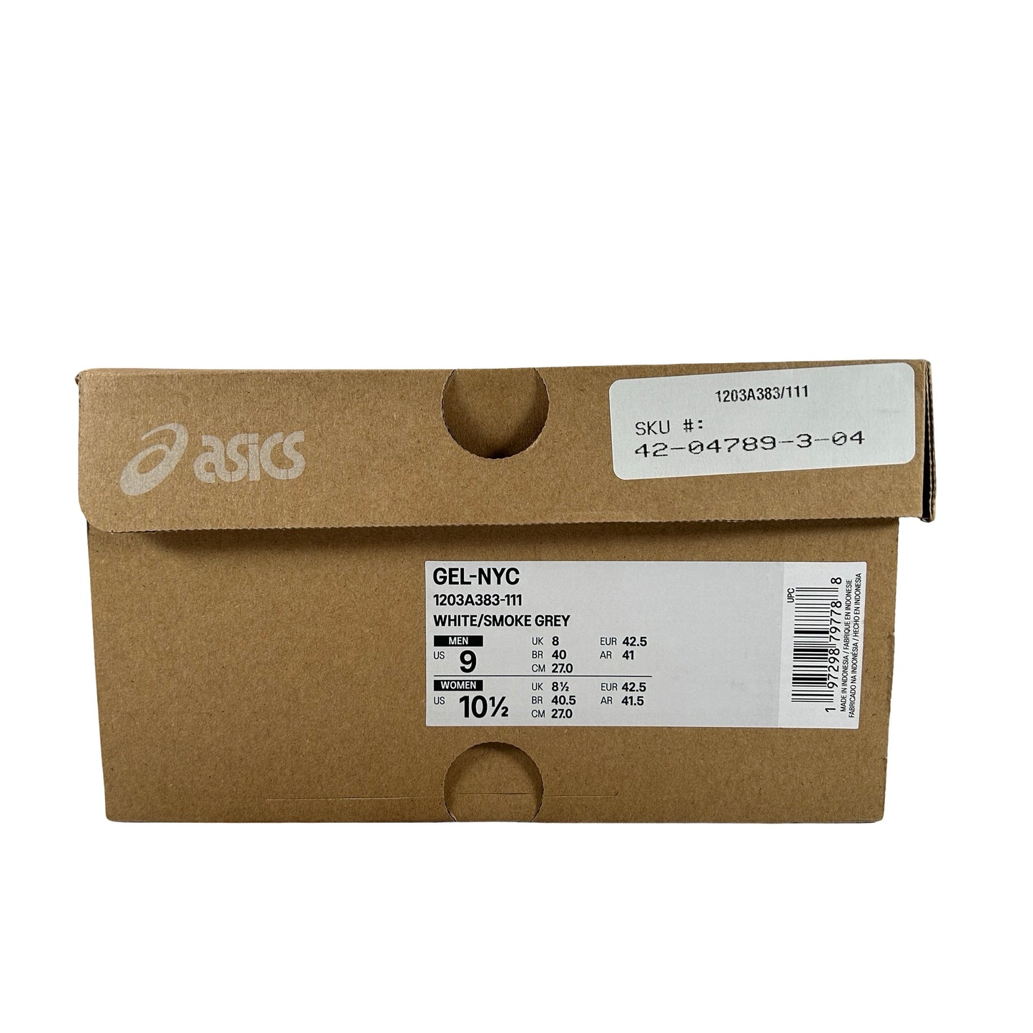 1203A383 111 ASICS Gel-NYC White Smoke Grey [USED] - 9 M (Used)
