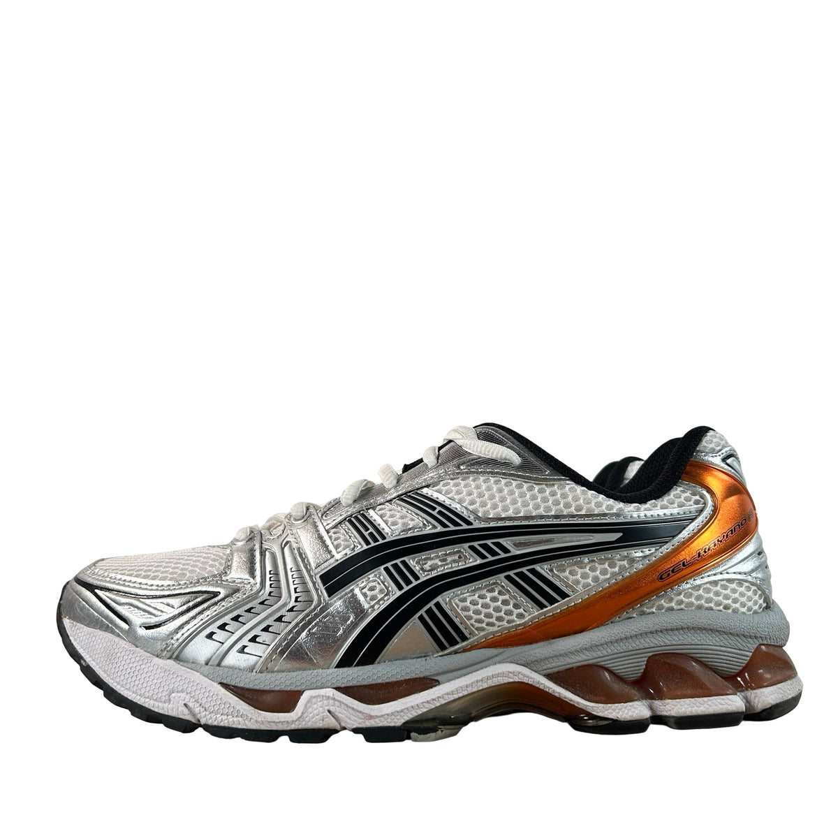 1201A019 109 ASICS Gel-Kayano 14 White Piquant Orange [USED] - 8.5 M (Used)