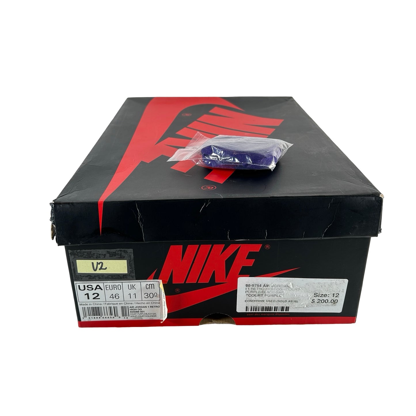 555088 501 Jordan 1 Court Purple [USED] - 12 M (Used2)