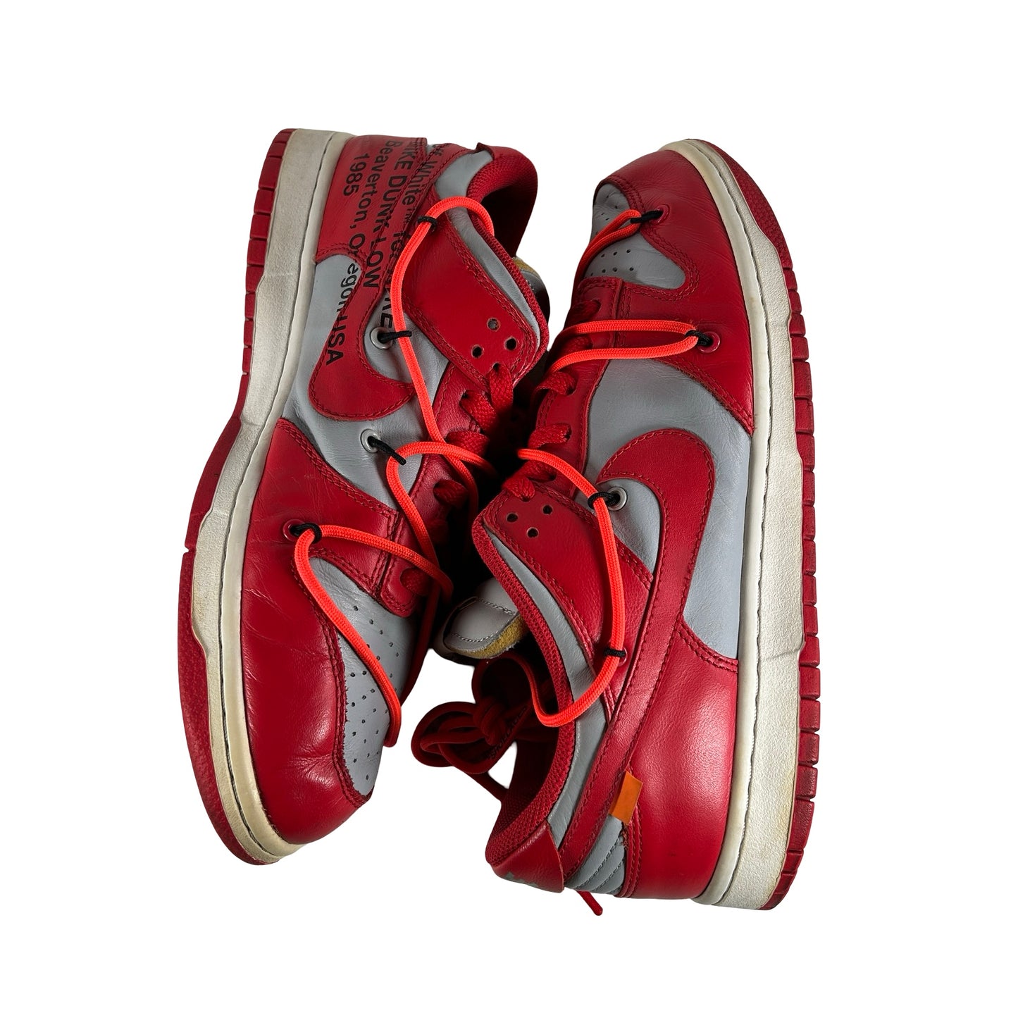 CT0856 600 Nike Dunk Low Off-White University Red [USED] - 10 M (Used3)