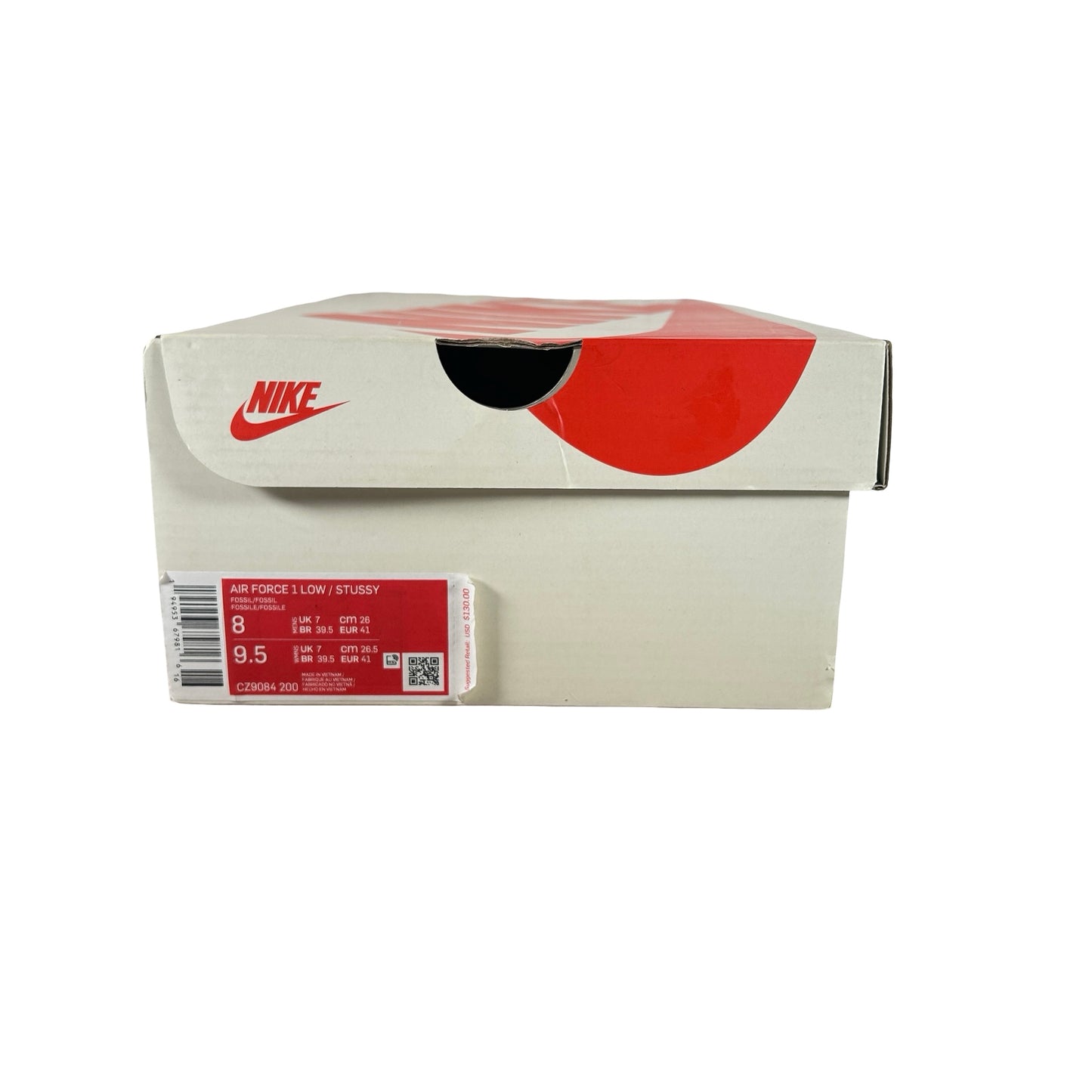 CZ9084 200 Nike Air Force 1 Low Stussy Fossil [USED] - 8 M (Used)