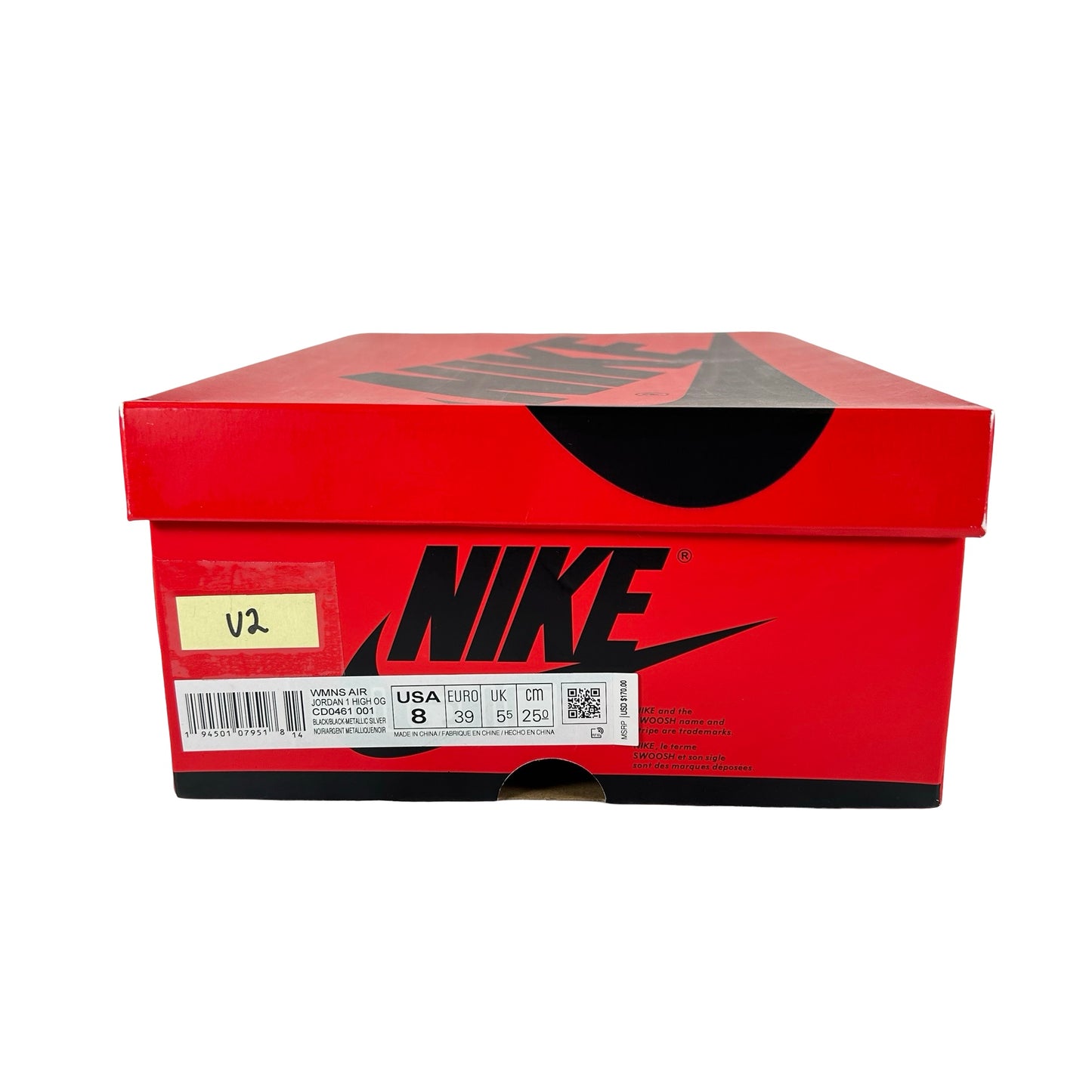CD0461 001 Jordan 1 Retro High Silver Toe (Women's) [USED] - 8 W (Used2)