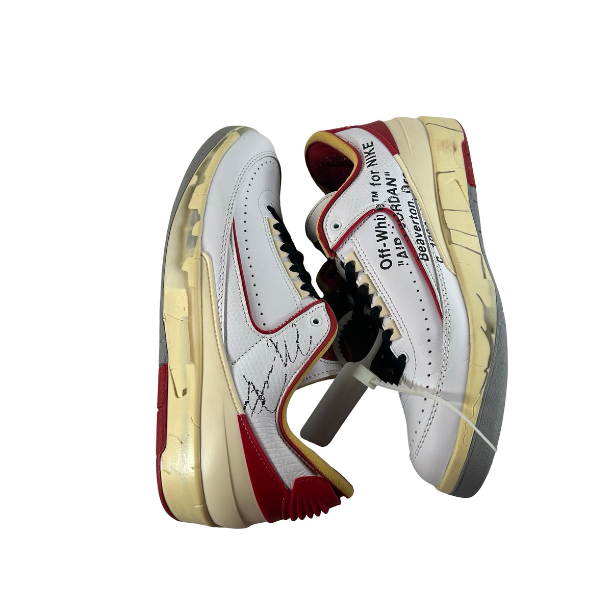DJ4375 106 Jordan 2 Retro Low SP Off-White White Red [USED] - 9 M (Used) (Replace Box)