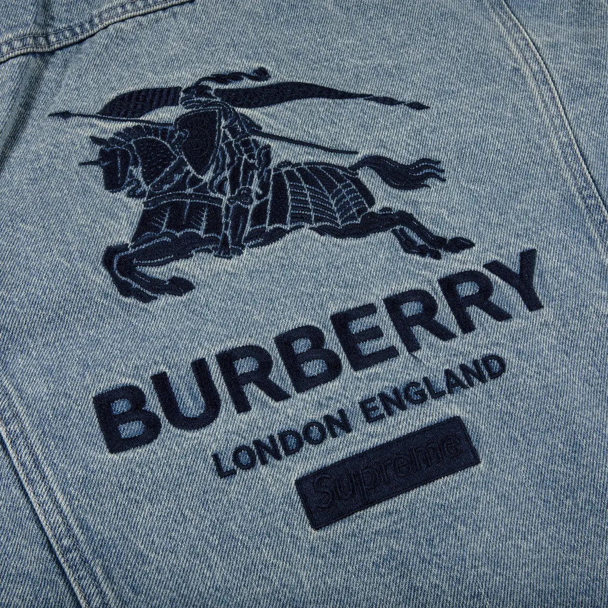 Supreme Burberry Denim Trucker Jacket Washed Blue [USED] - L (Used)