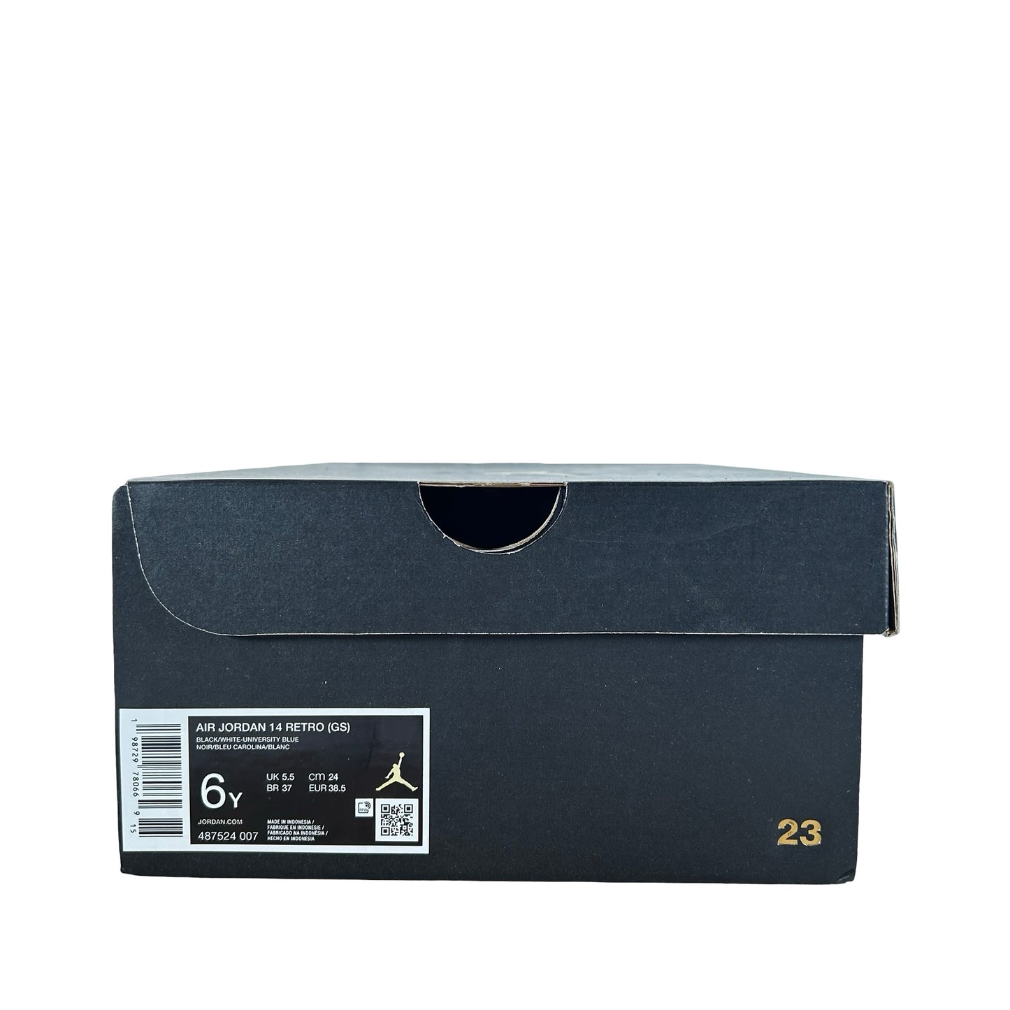 487524 007 Air Jordan 14 Retro Black University Blue (2026) (GS) [USED] - 6 Y (Used)