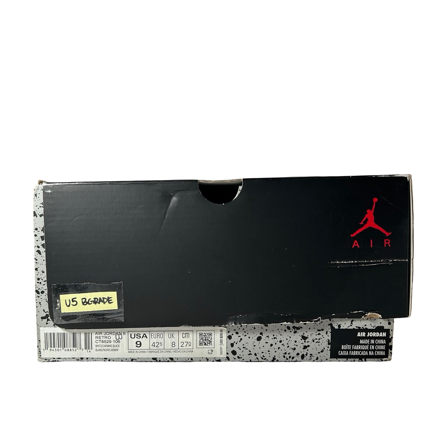 CT8529 106 Jordan 6 Retro Carmine [USED] - 9 M (Used5) (B Grade)