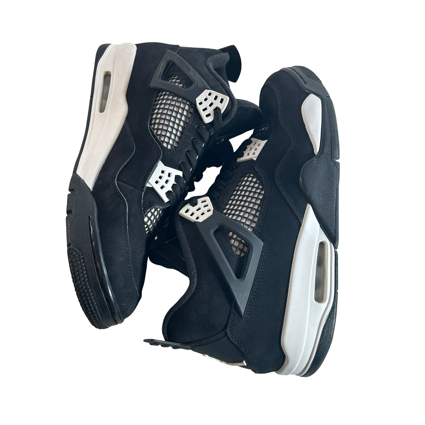 FQ8138 001  Jordan 4 Retro White Thunder [USED] - 13 M (Used2) (No Box2)