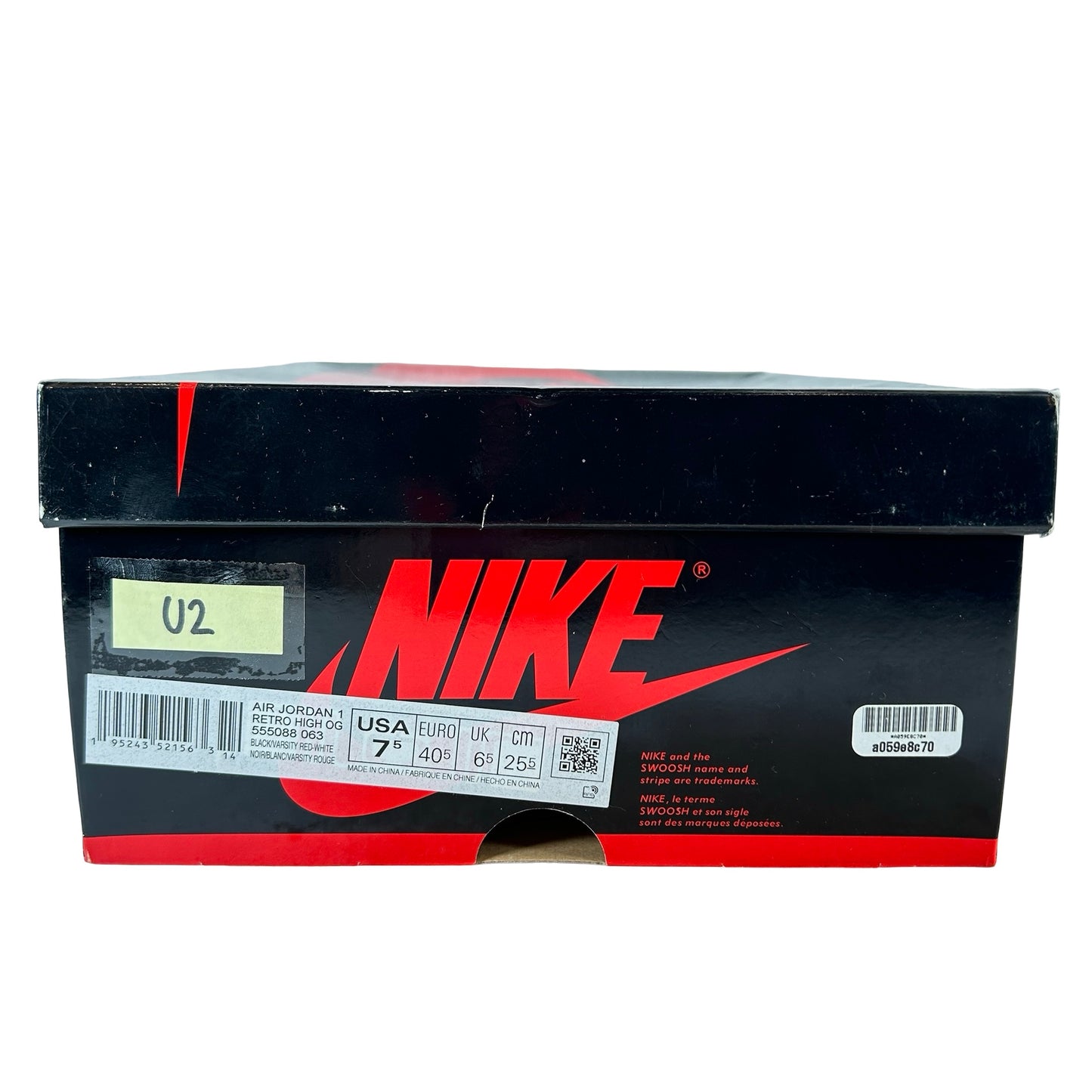 555088 063 Jordan 1 Retro High OG Patent Bred [USED] - 7.5 M (Used2)