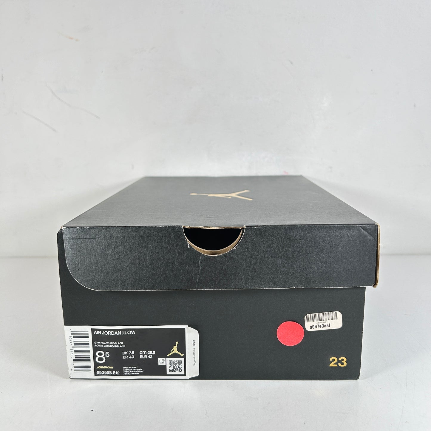 553558 612 Jordan 1 Low Bred Toe [USED] - 8.5 M (Used)