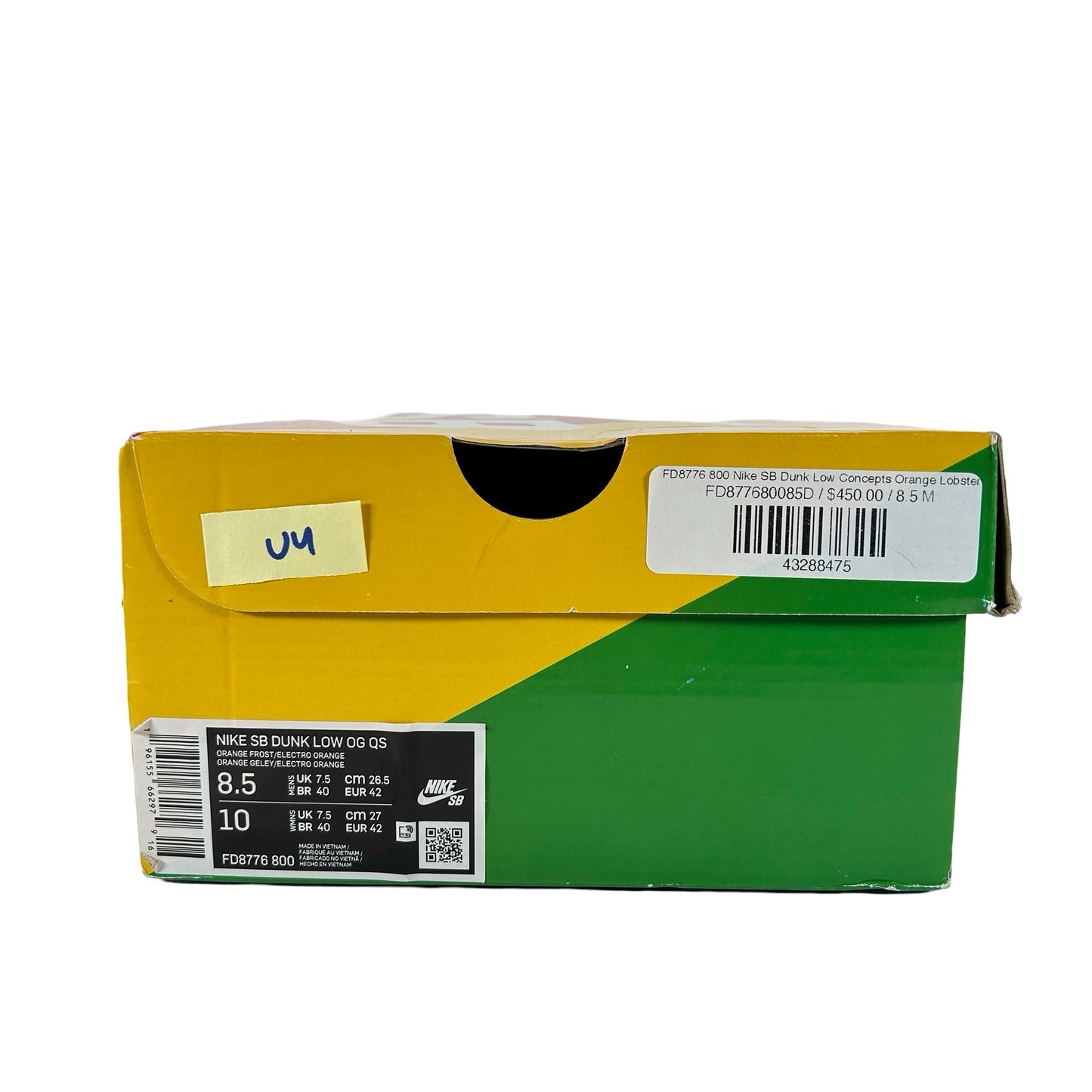 FD8776 800 Nike SB Dunk Low Concepts Orange Lobster [USED] - 8.5 M (Used4)