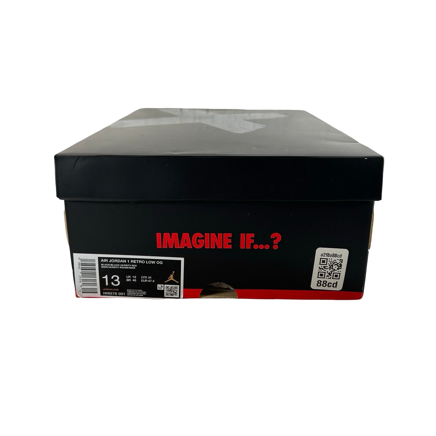 IW6276 001 Air Jordan 1 Retro Low OG Banned [USED] - 13 M (Used)