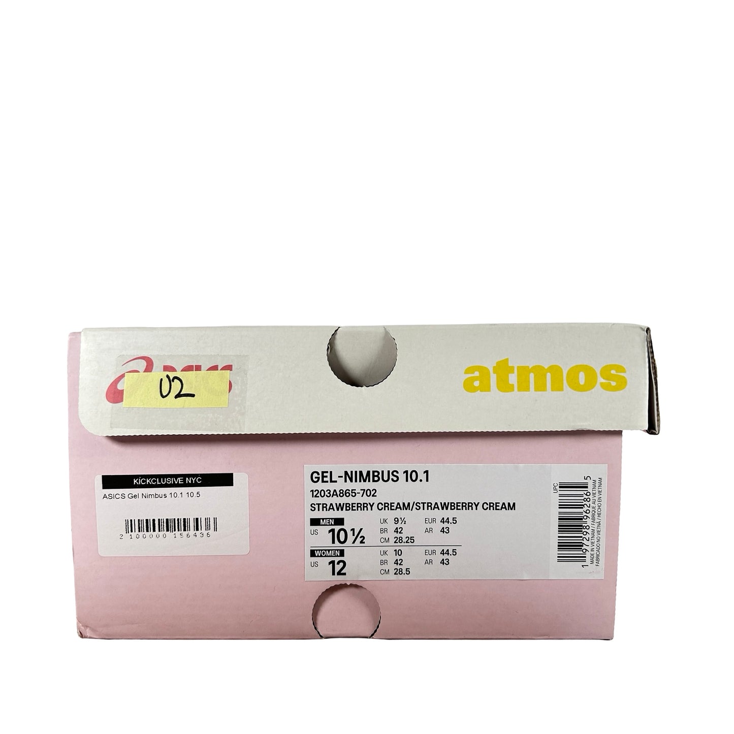 1203A865 702 ASICS Gel-Nimbus 10.1 Vandy The Pink x atmos Banana Split Strawberry [USED] - 10.5 M (Used2)