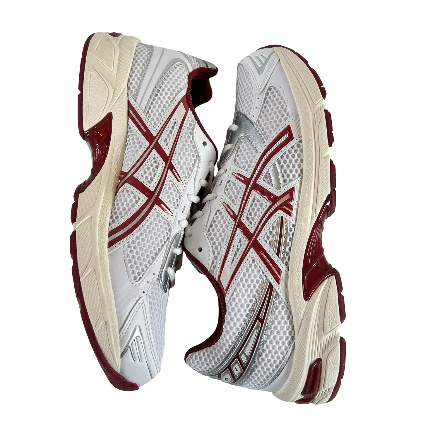 1202A518 100 ASICS Gel-1130 White Red Dahlia (W) [USED] - 10 W (Used)