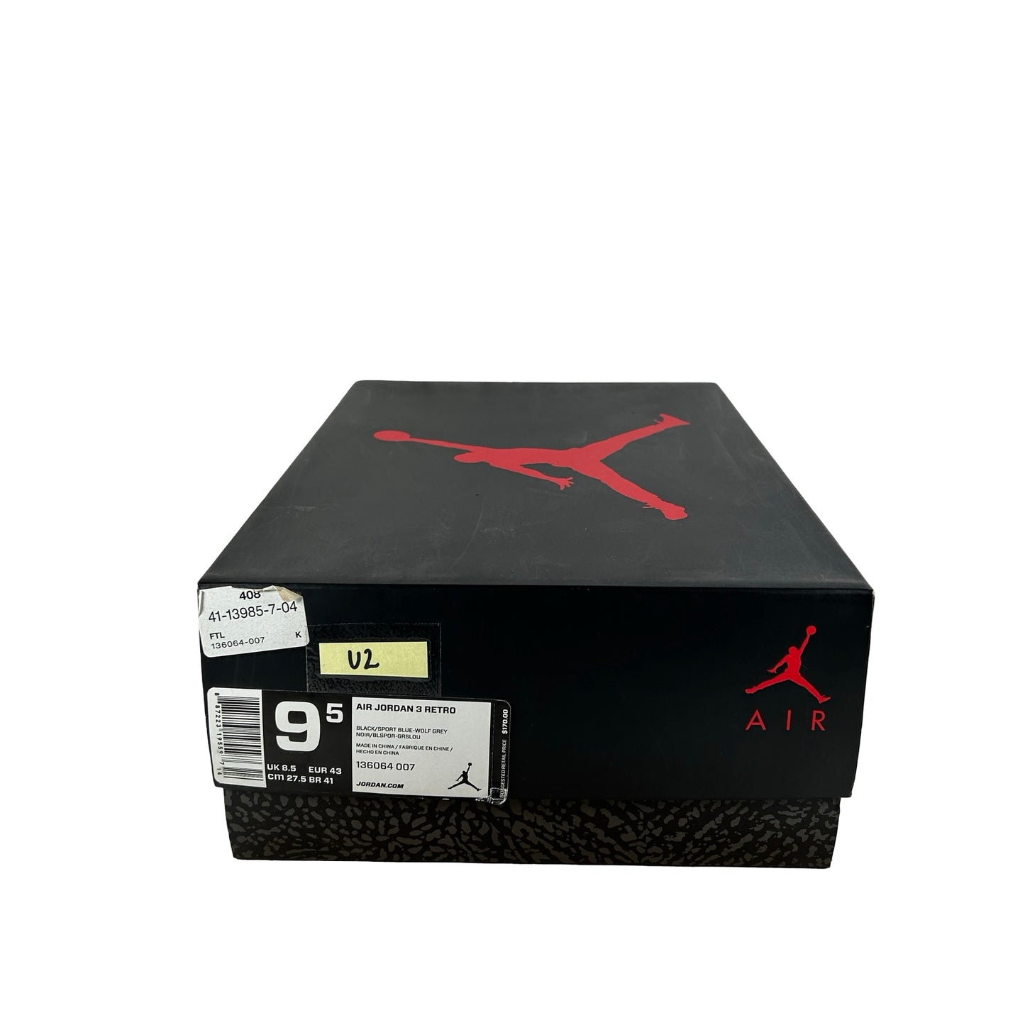 136064 007 Jordan 3 Retro Sport Blue [USED] - 9.5 M (Used2)