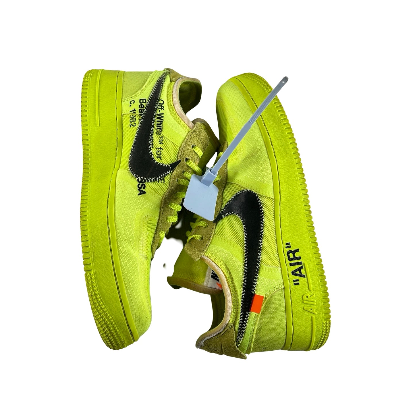 AO4606 700 Nike Air Force 1 Low Off-White Volt [USED] - 9 M (Used3)