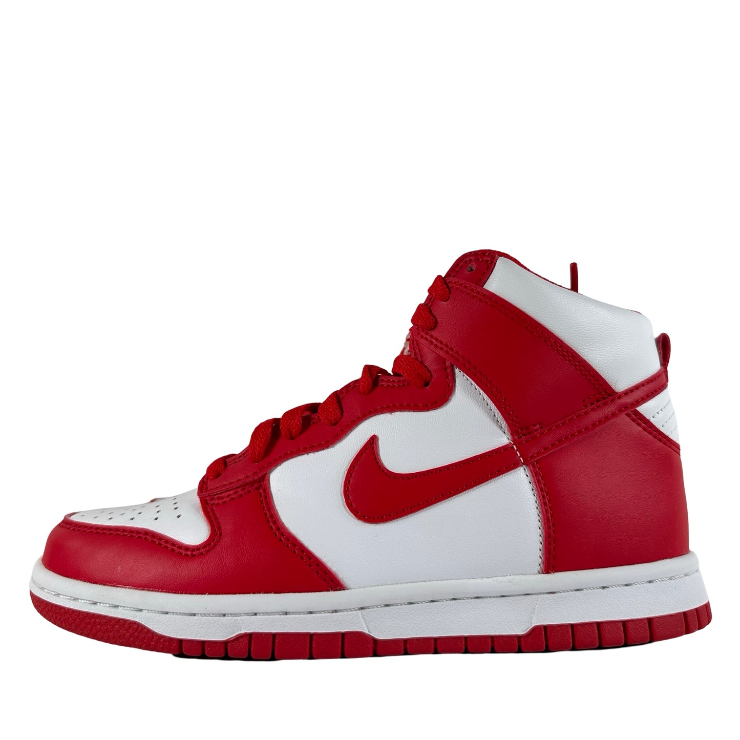 DB2179 106 Nike Dunk High Championship White Red (GS) [CONDITIONAL] - 4.5 Y (Tongues Yellowing)