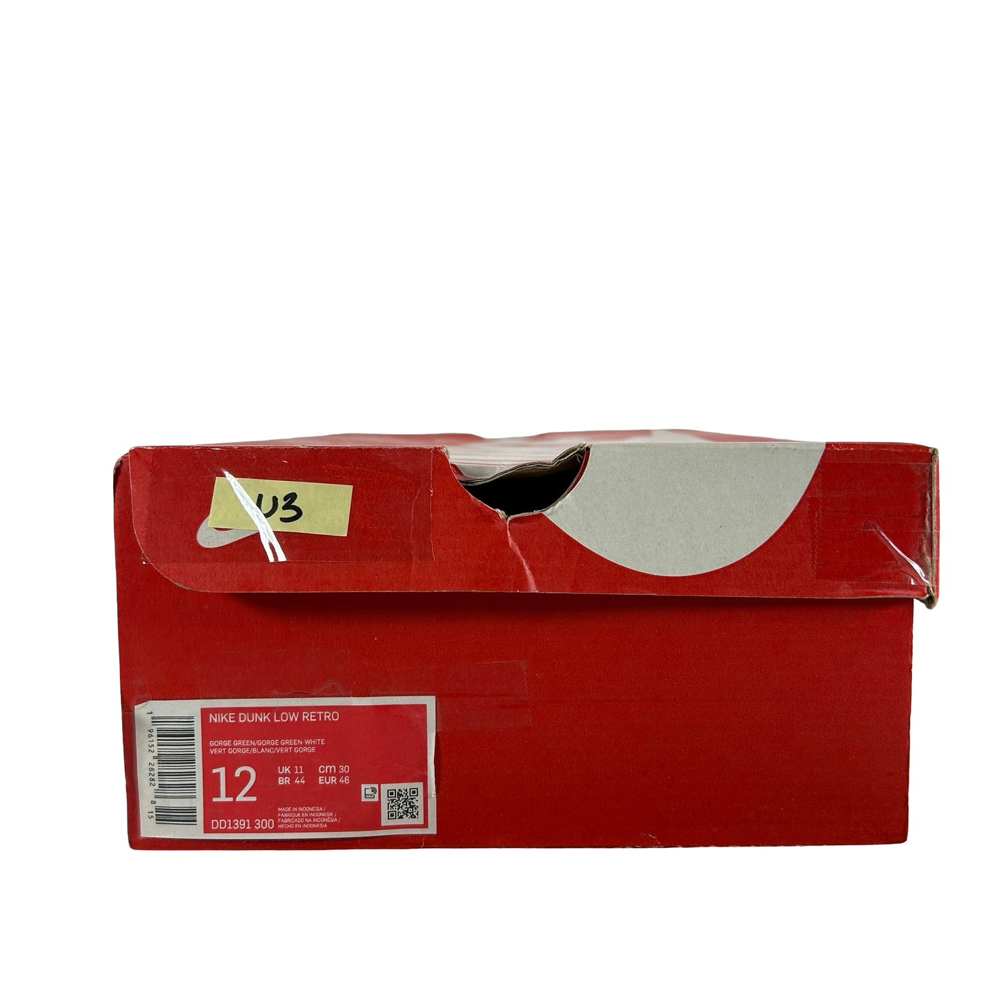 DD1391 300 Nike Dunk Low Retro Miami Hurricanes [USED] - 12 M (Used3)