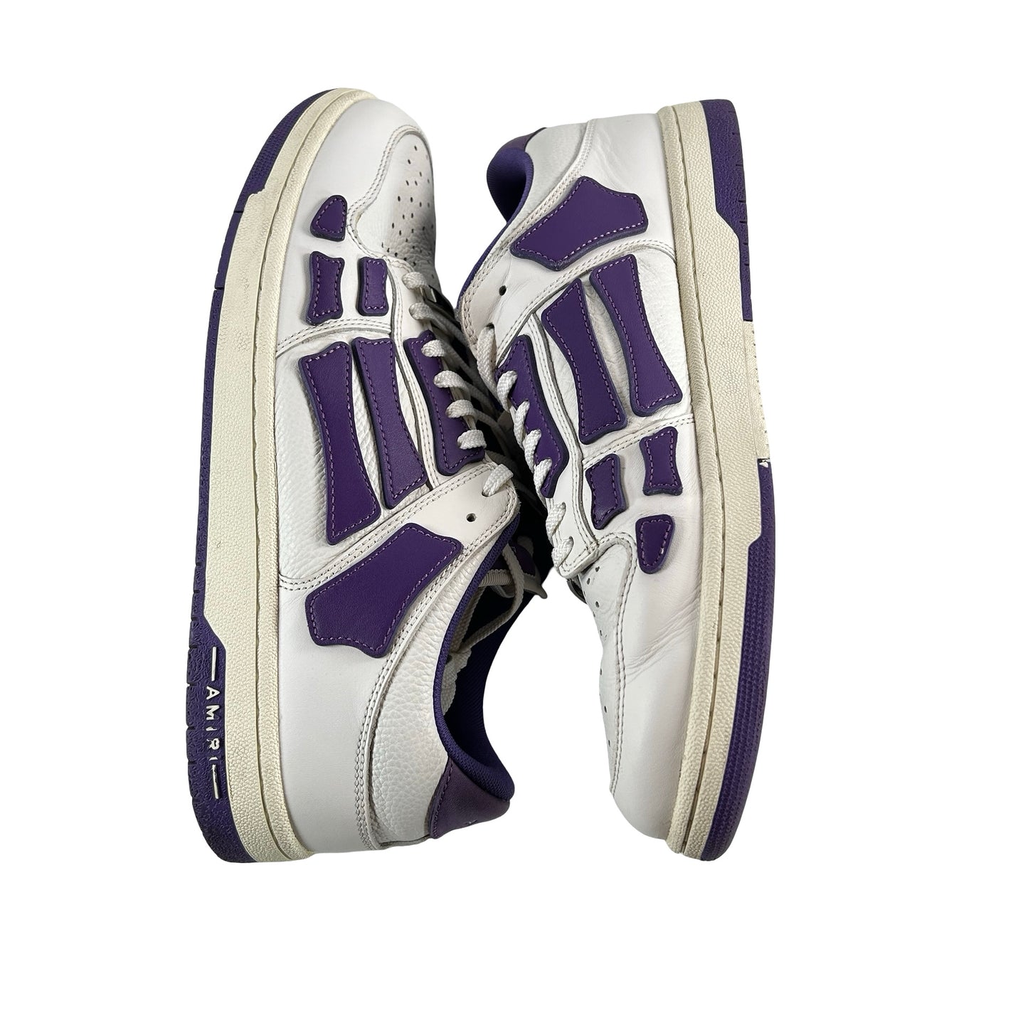 PS22MFS003 196 AMIRI Skel Top Low White Purple [USED] - 12 (Used)