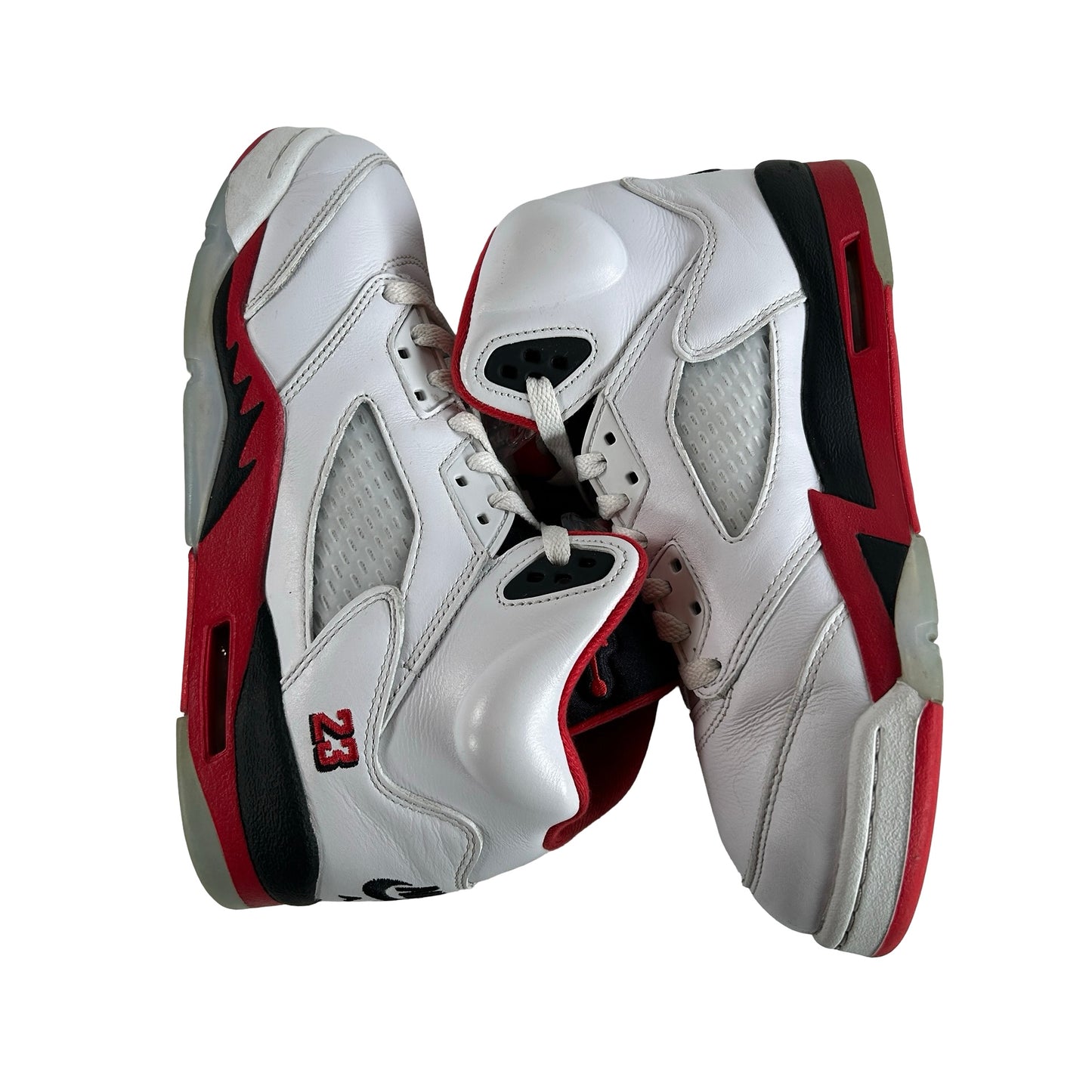 HQ7980 101 Jordan 5 Retro Fire Red Black Tongue (2025) (GS) [USED] - 6.5 Y (Used)