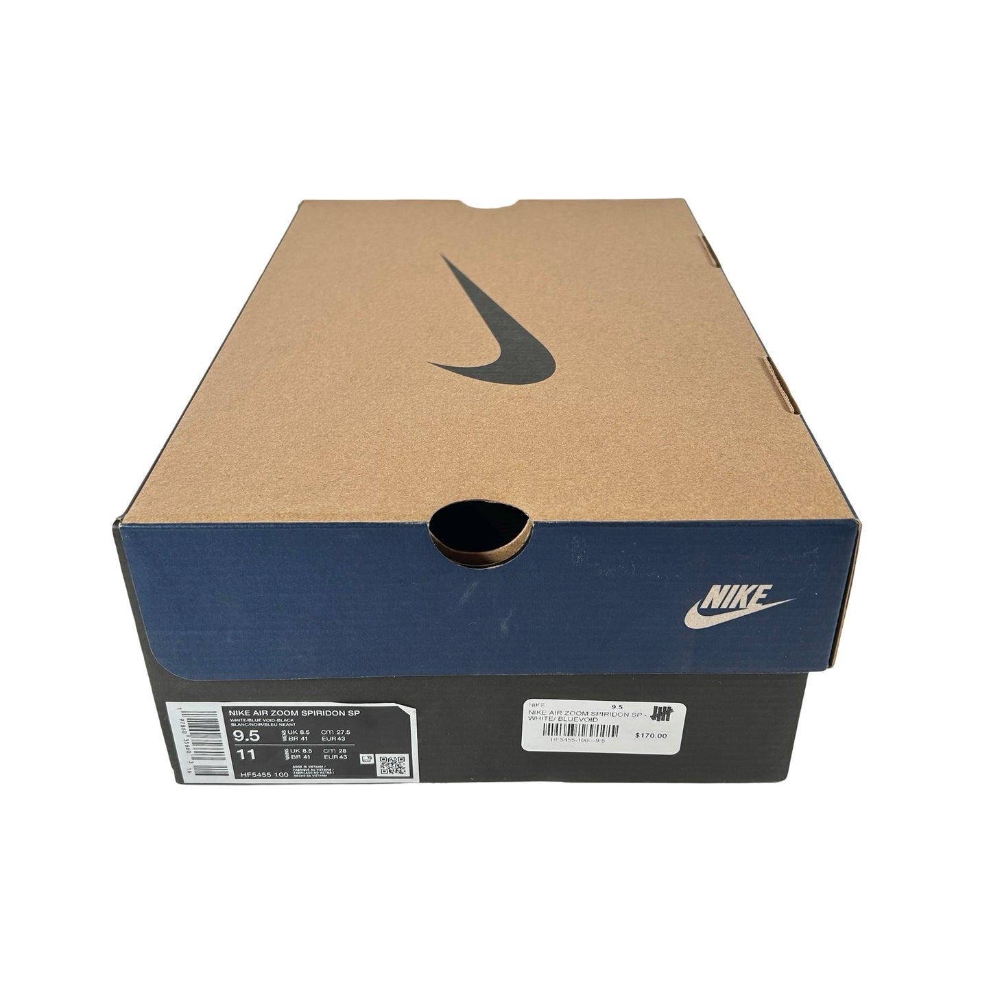 HF5455 100 Nike Air Zoom Spiridon Fragment Design White Blue Void [USED] - 9.5 M (VNDS)